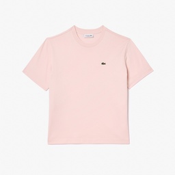 Kadın Relaxed Fit Bisiklet Yaka Pembe T-Shirt Pembe