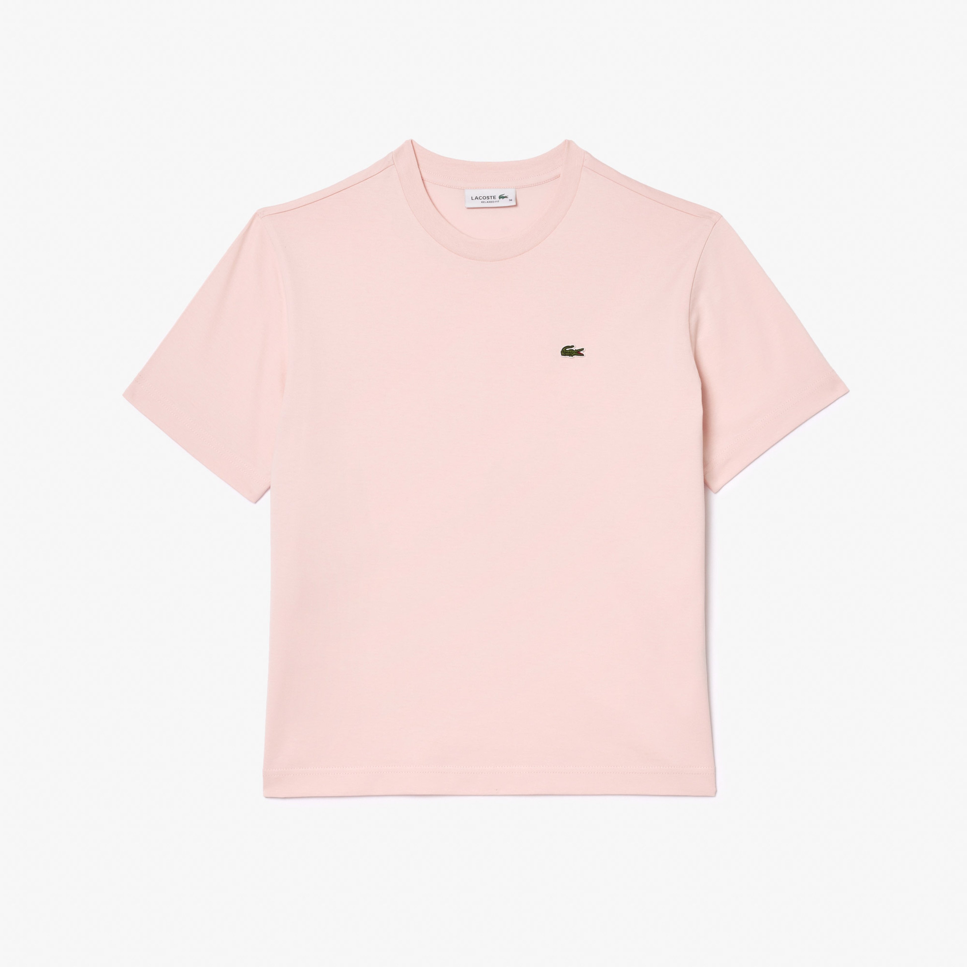 Kadın Relaxed Fit Bisiklet Yaka Pembe T-Shirt