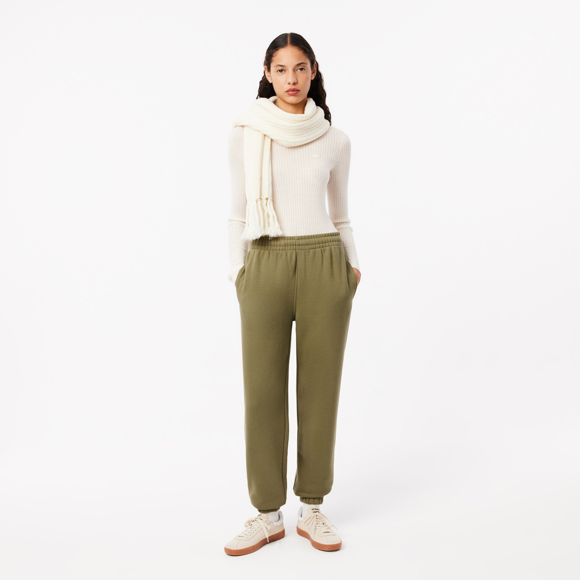 Lacoste Kadın Straight Fit Haki Eşofman Altı