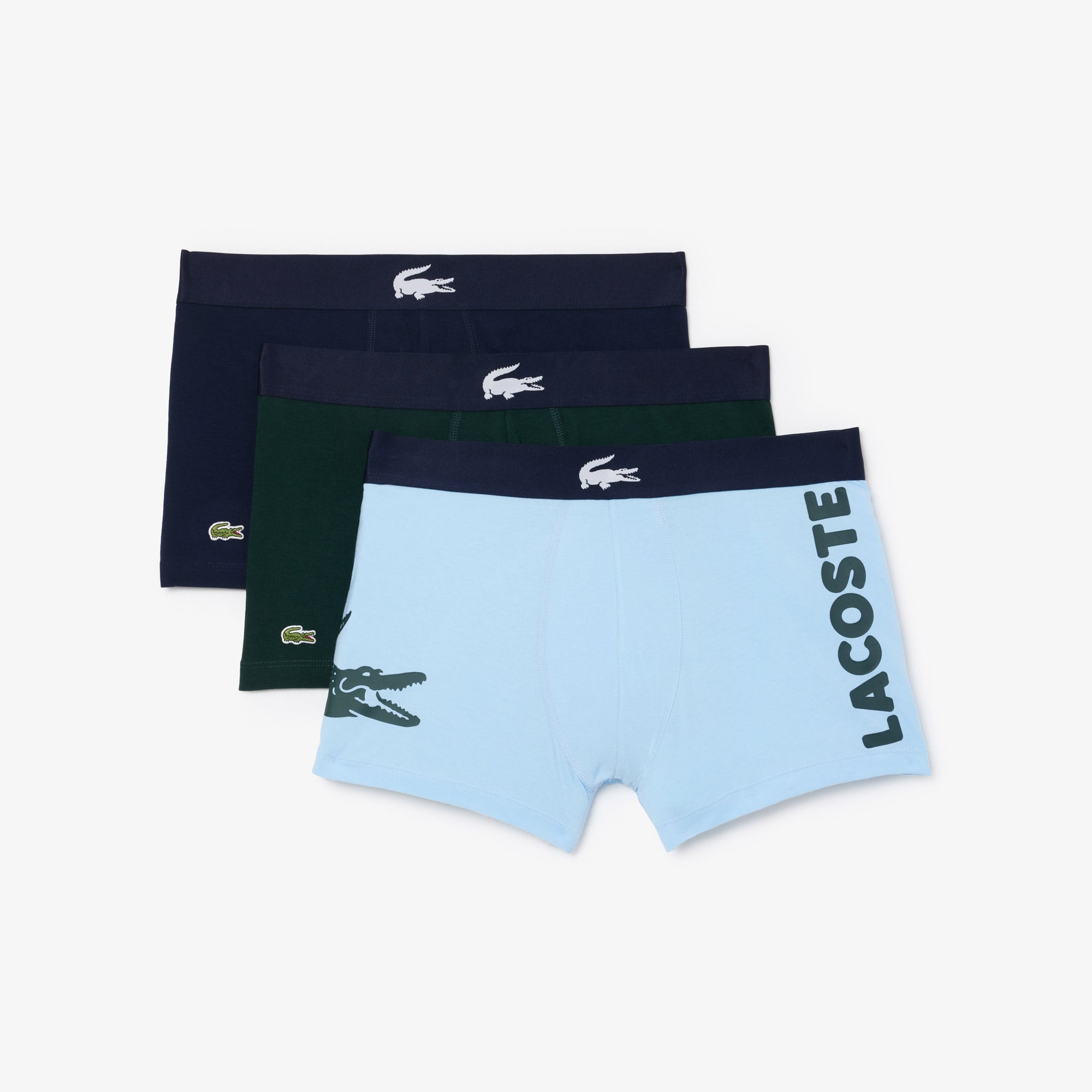 Lacoste Erkek 3'lü Renkli Boxer görsel 5