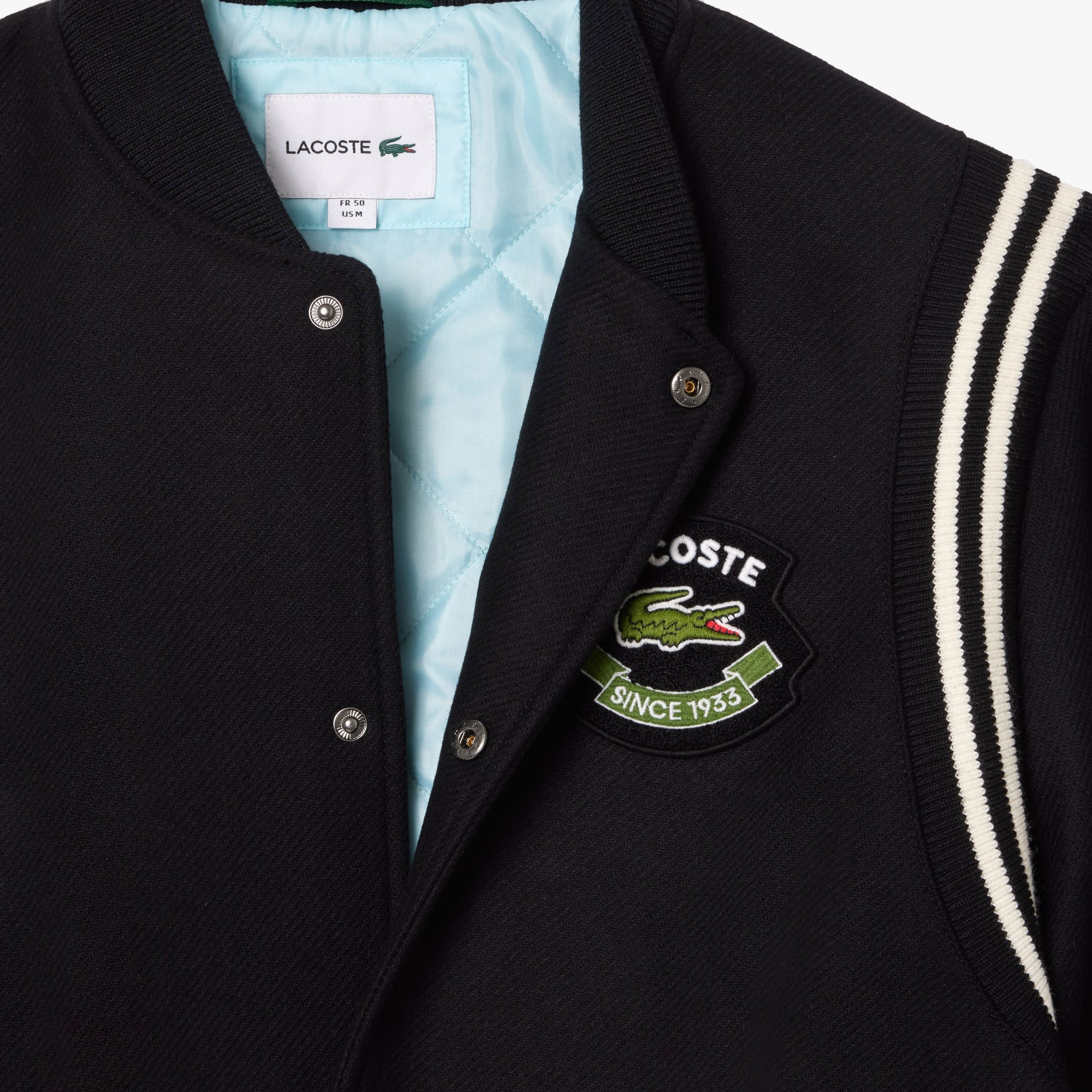 Lacoste Erkek Hakim Yaka Siyah Bomber Ceket