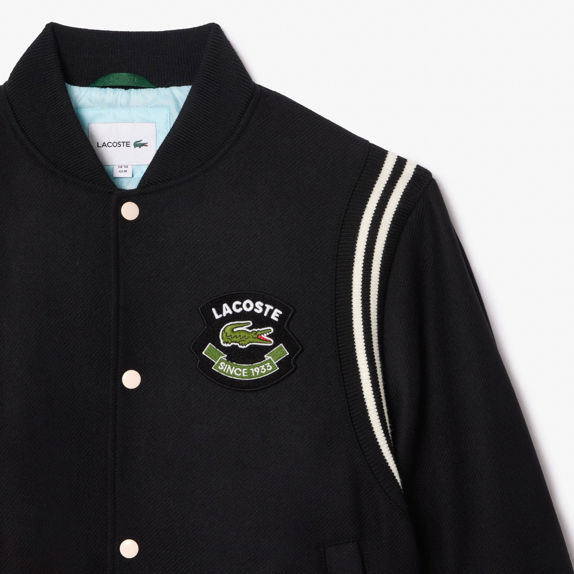 Lacoste Erkek Hakim Yaka Siyah Bomber Ceket
