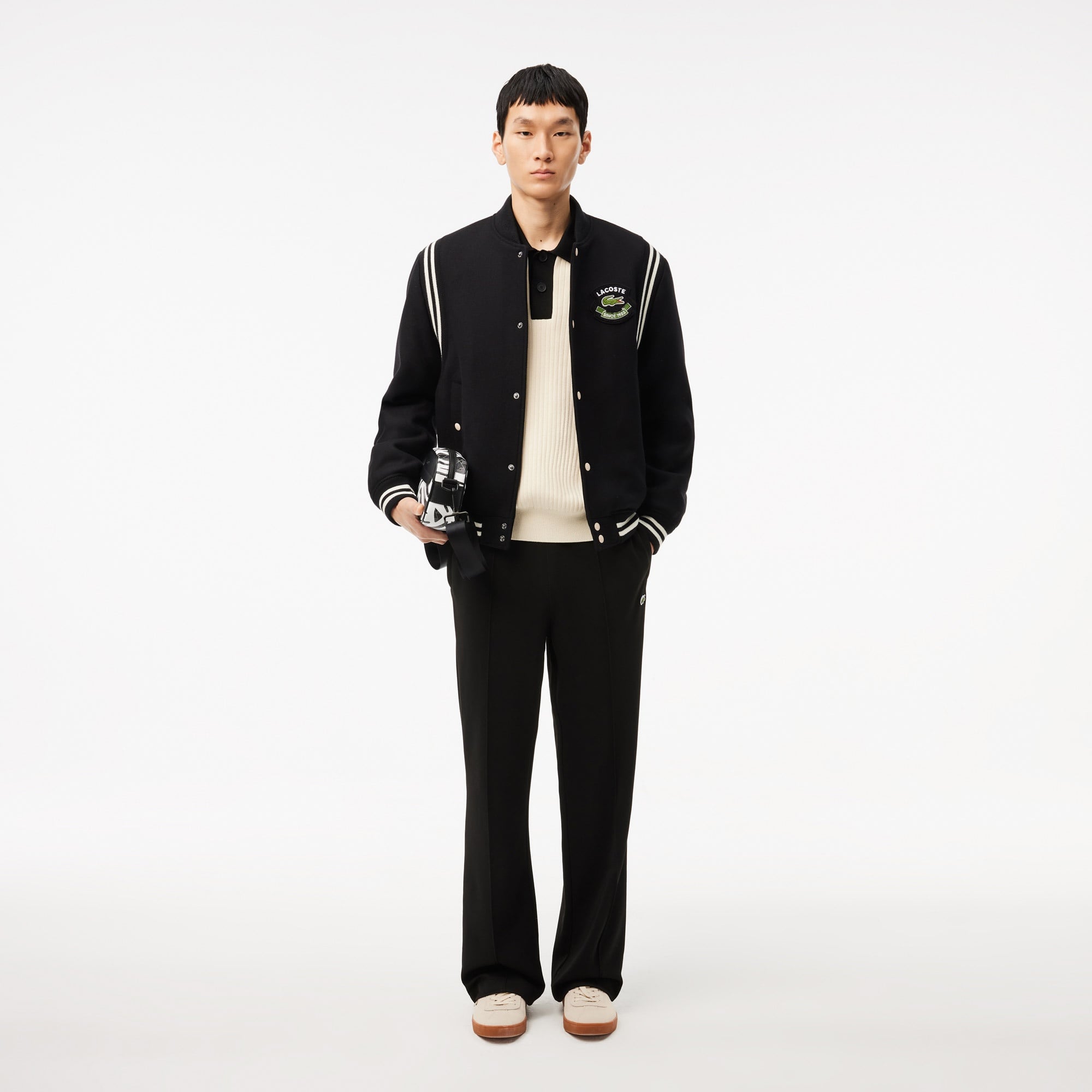 Lacoste Erkek Hakim Yaka Siyah Bomber Ceket