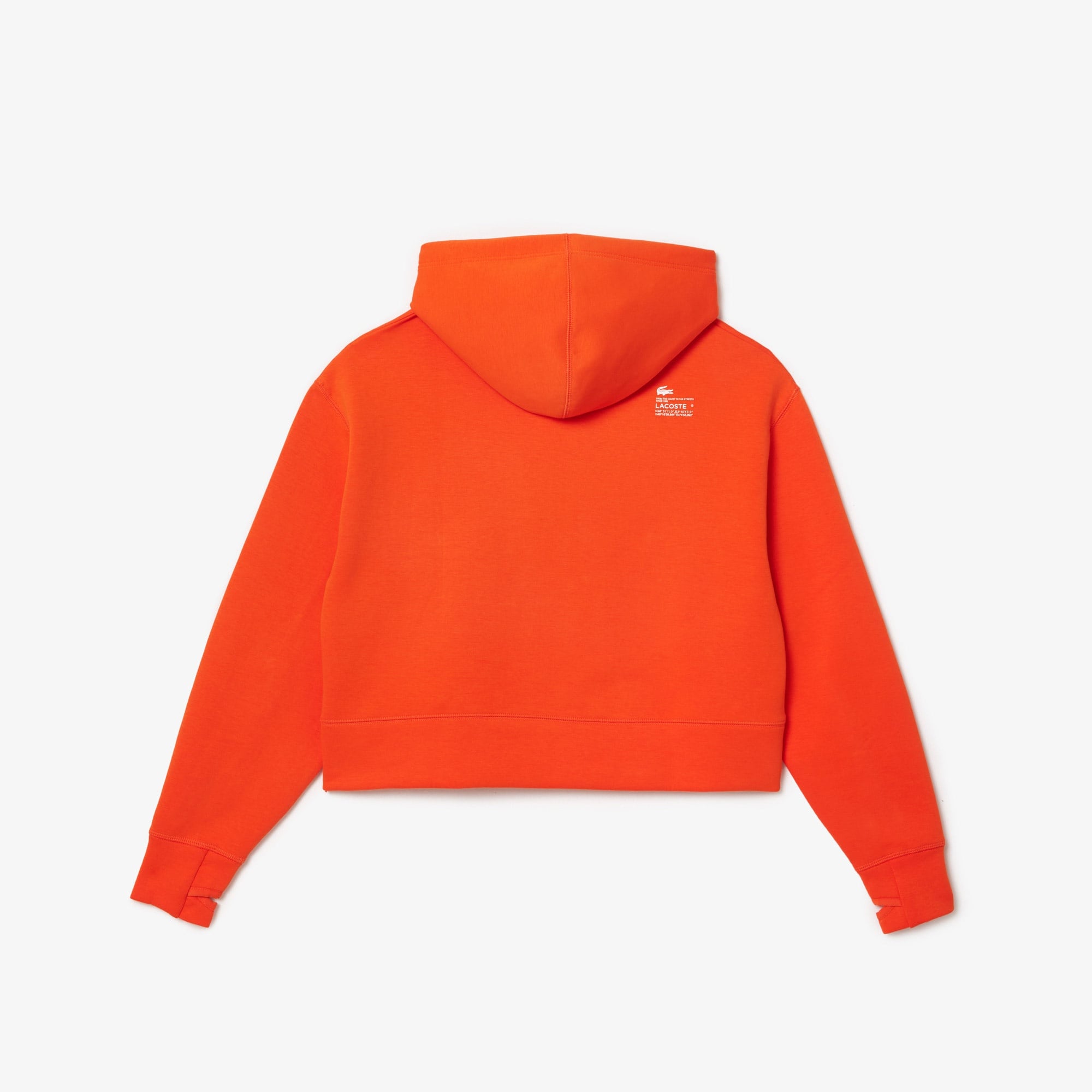 Lacoste Kadın Relaxed Fit Kapüşonlu Turuncu Sweatshirt