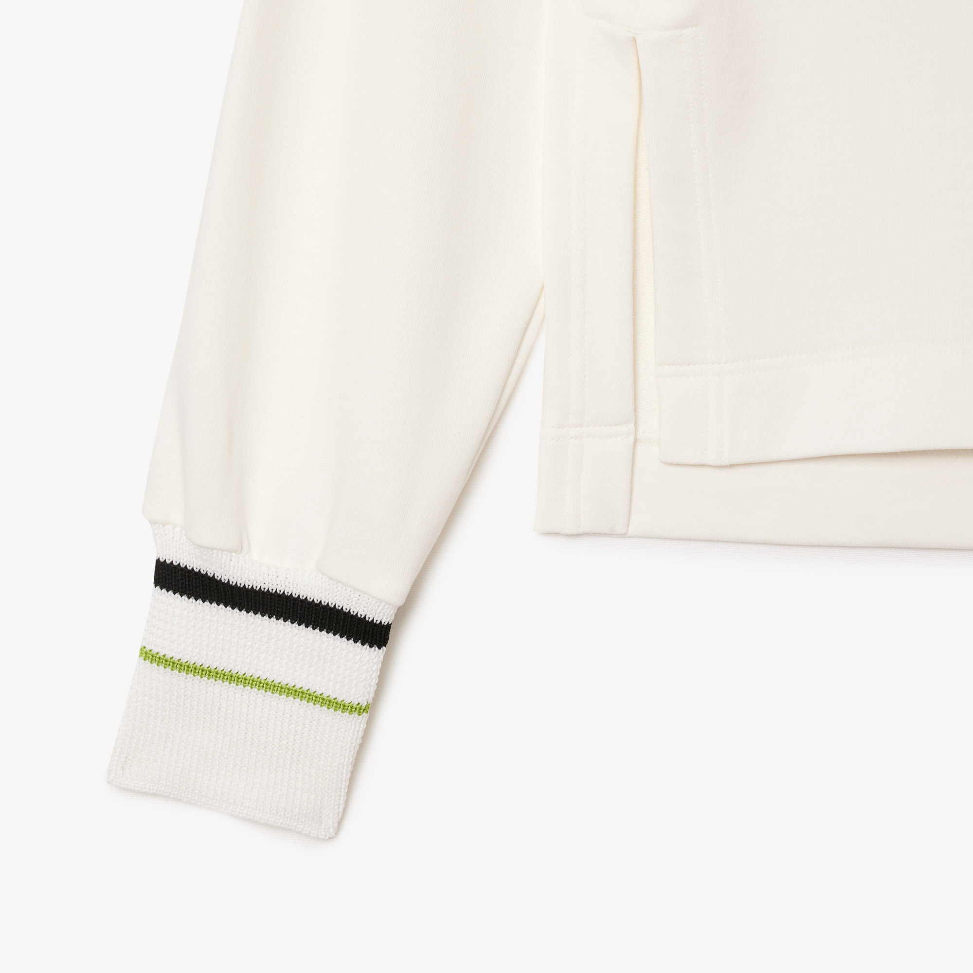 Lacoste Kadın Relaxed Fit Bisiklet Yaka Beyaz Sweatshirt