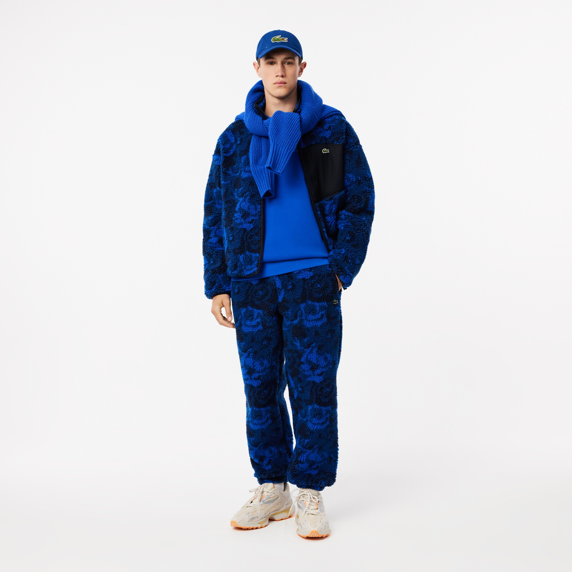 Lacoste Erkek Tapered Fit Desenli Lacivert Eşofman Altı