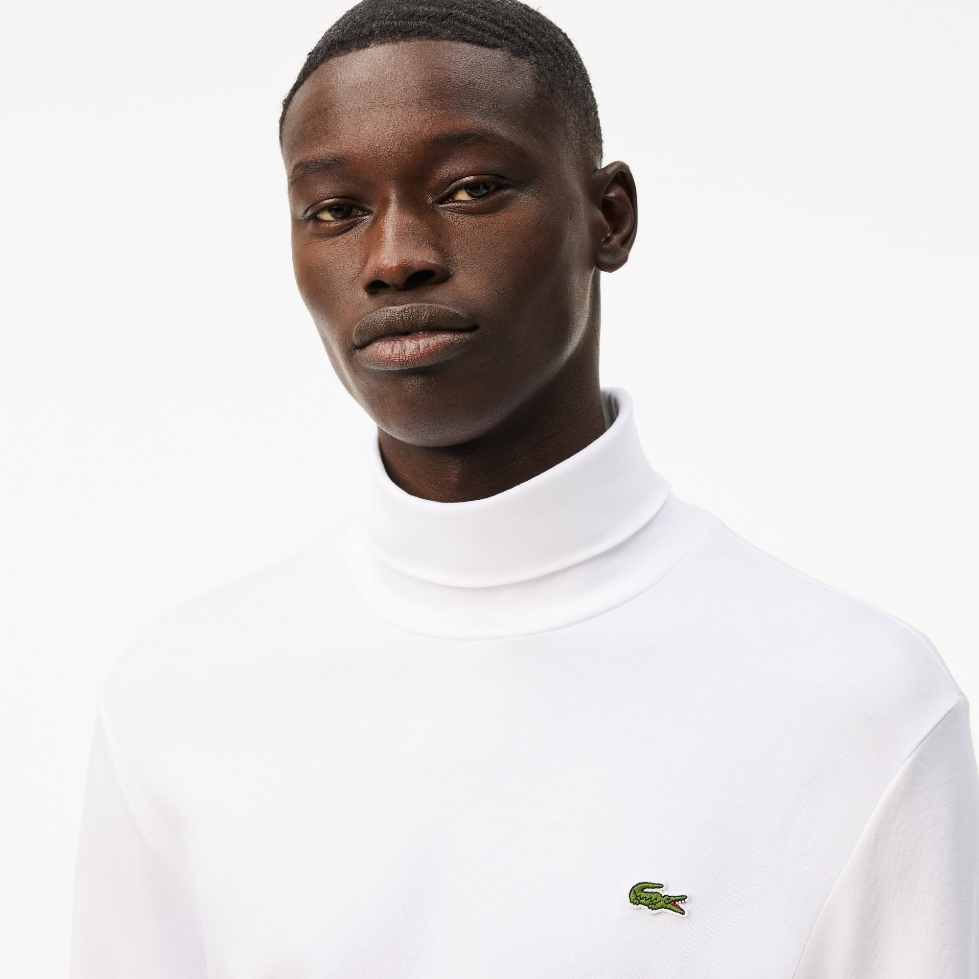 Lacoste Erkek Regular Fit Boğazlı Yaka Beyaz T-shirt