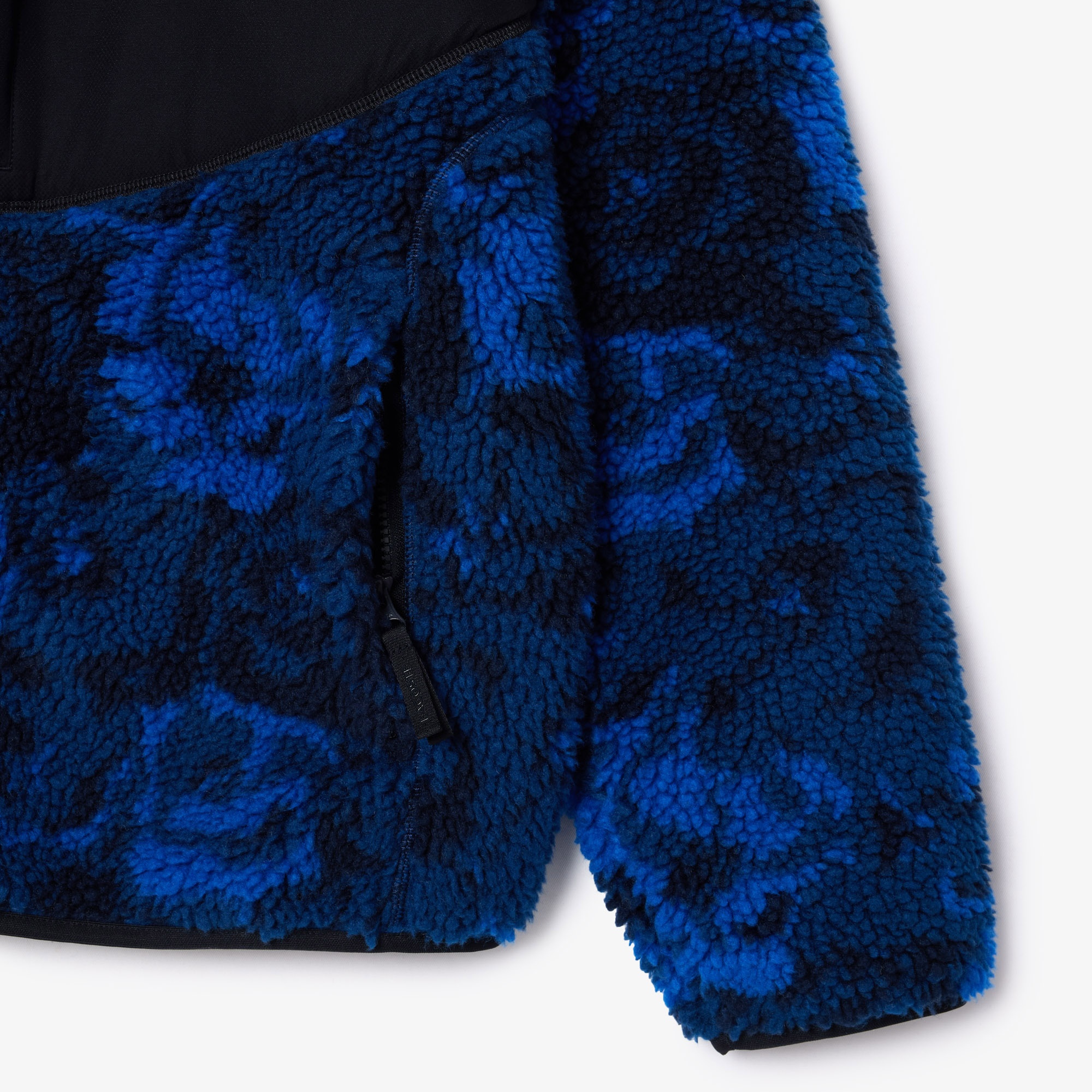 Lacoste Erkek Dik Yaka Desenli Lacivert Mont