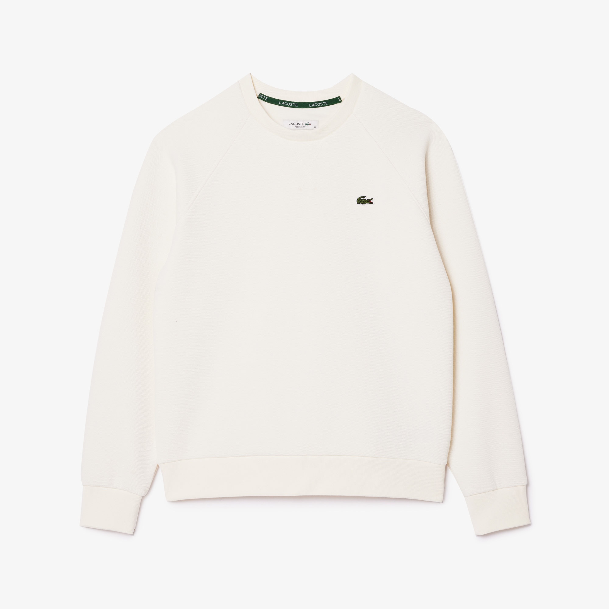 Lacoste Kadın Regular Fit Bisiklet Yaka Beyaz Sweatshirt