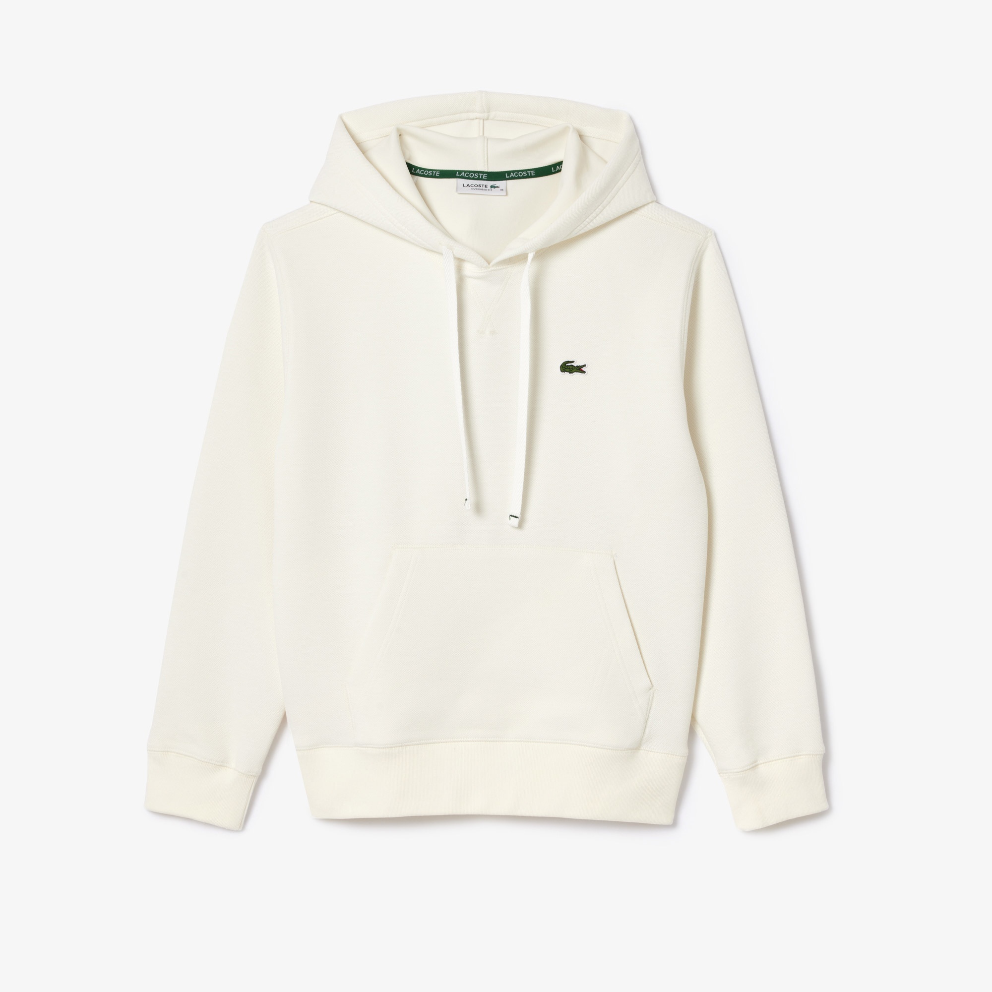 Lacoste Kadın Regular Fit Kapüşonlu Beyaz Sweatshirt