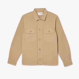 Erkek Oversized Fit Denim Kahverengi Dış Gömlek Kahverengi