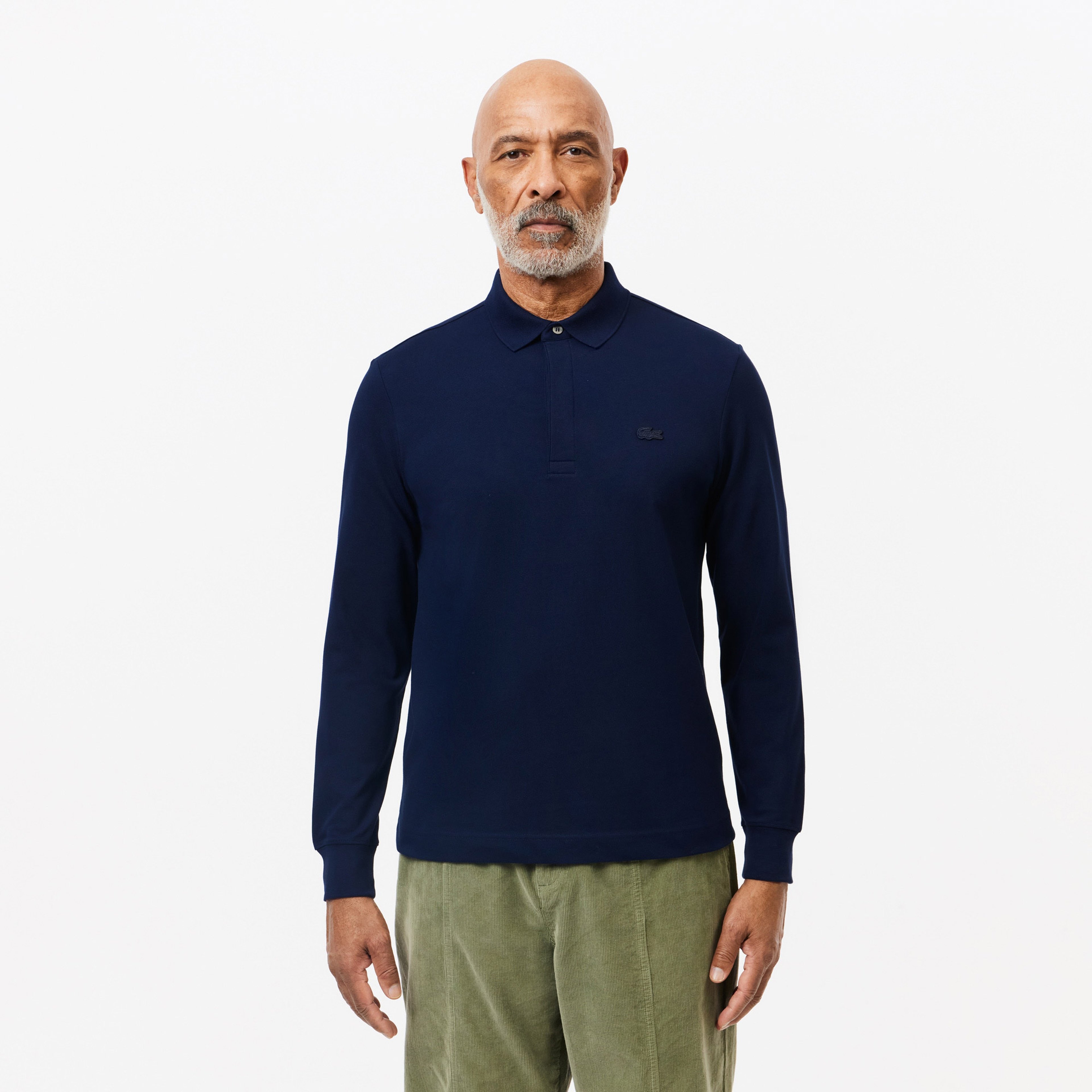 Erkek Regular Fit Uzun Kollu Lacivert Paris Polo