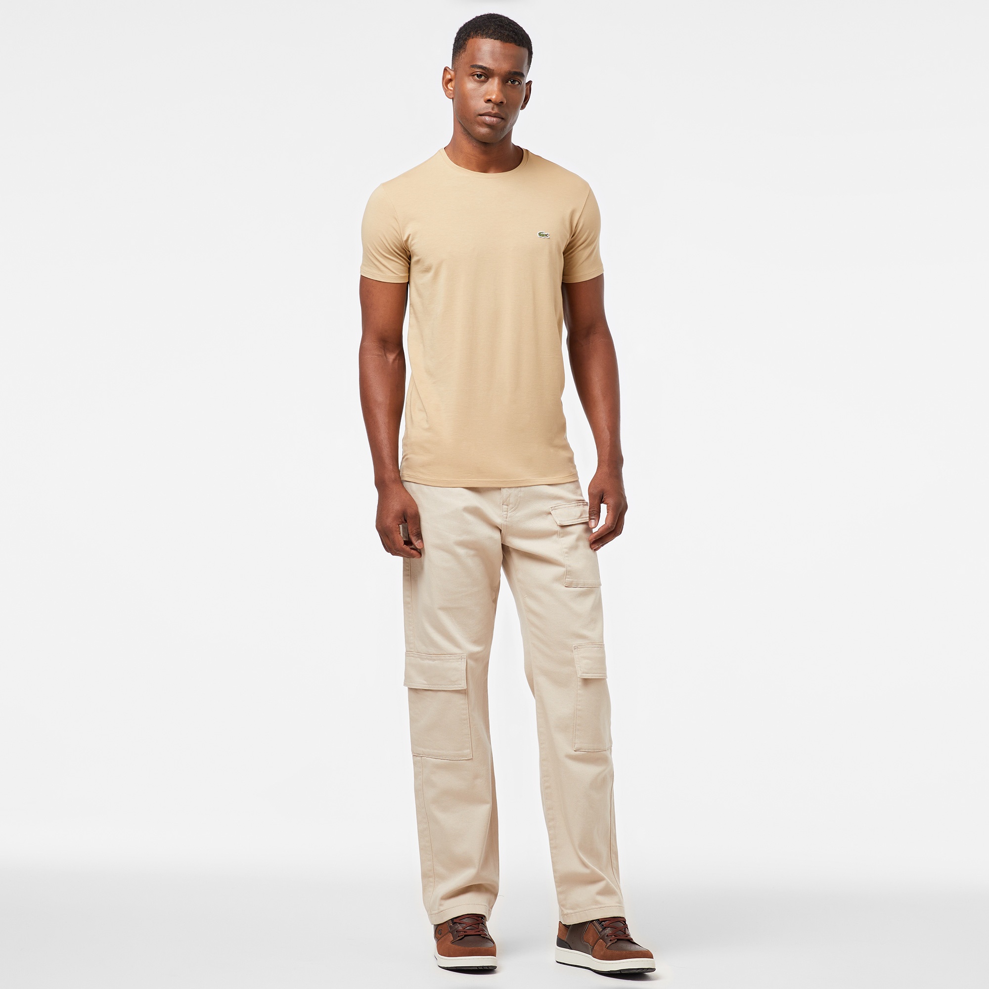 Lacoste Erkek Relaxed Fit Krem Kargo Pantolon