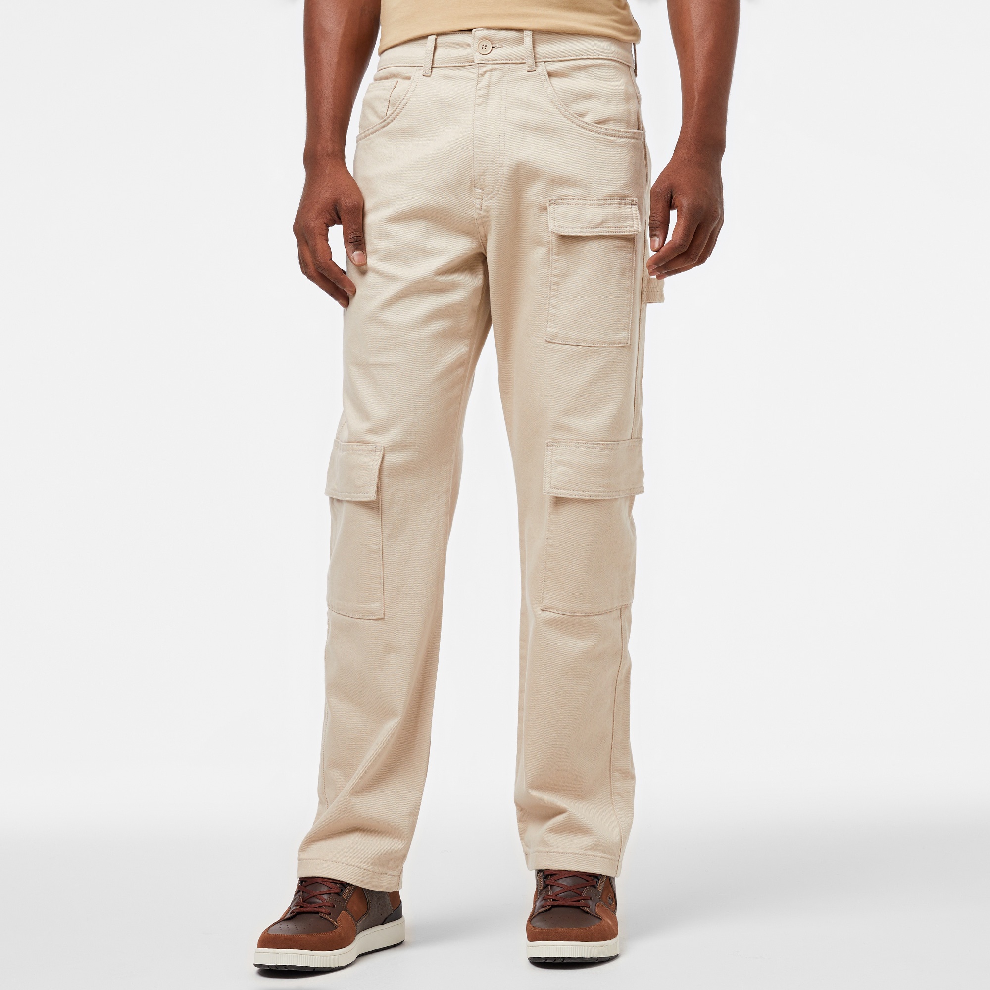 Lacoste Erkek Relaxed Fit Krem Kargo Pantolon