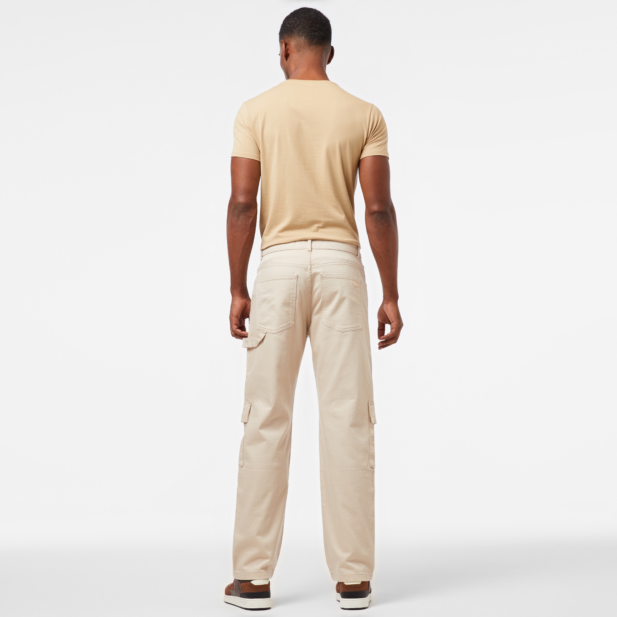 Lacoste Erkek Relaxed Fit Krem Kargo Pantolon