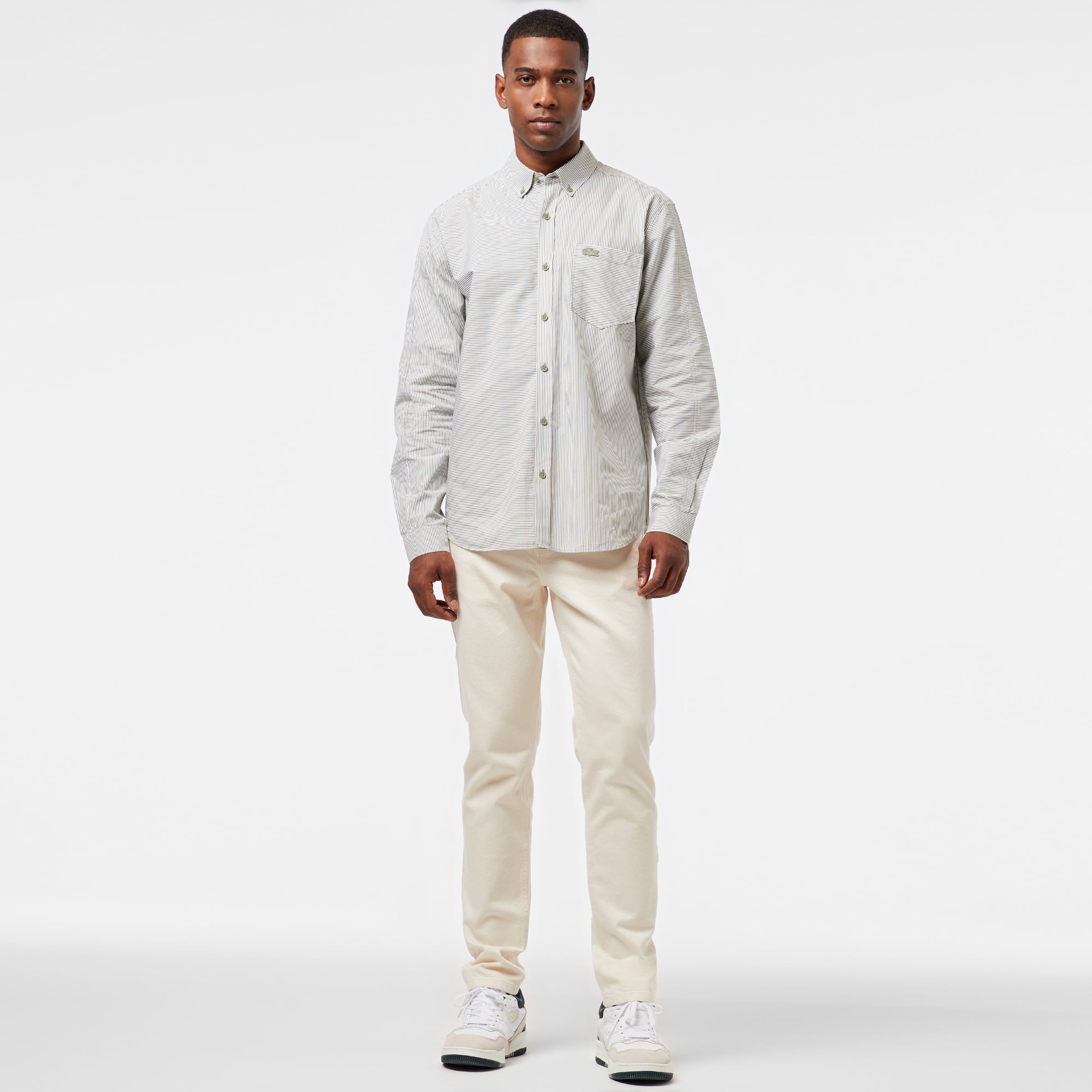 Lacoste Erkek Slim Fit Chino Beyaz Pantolon