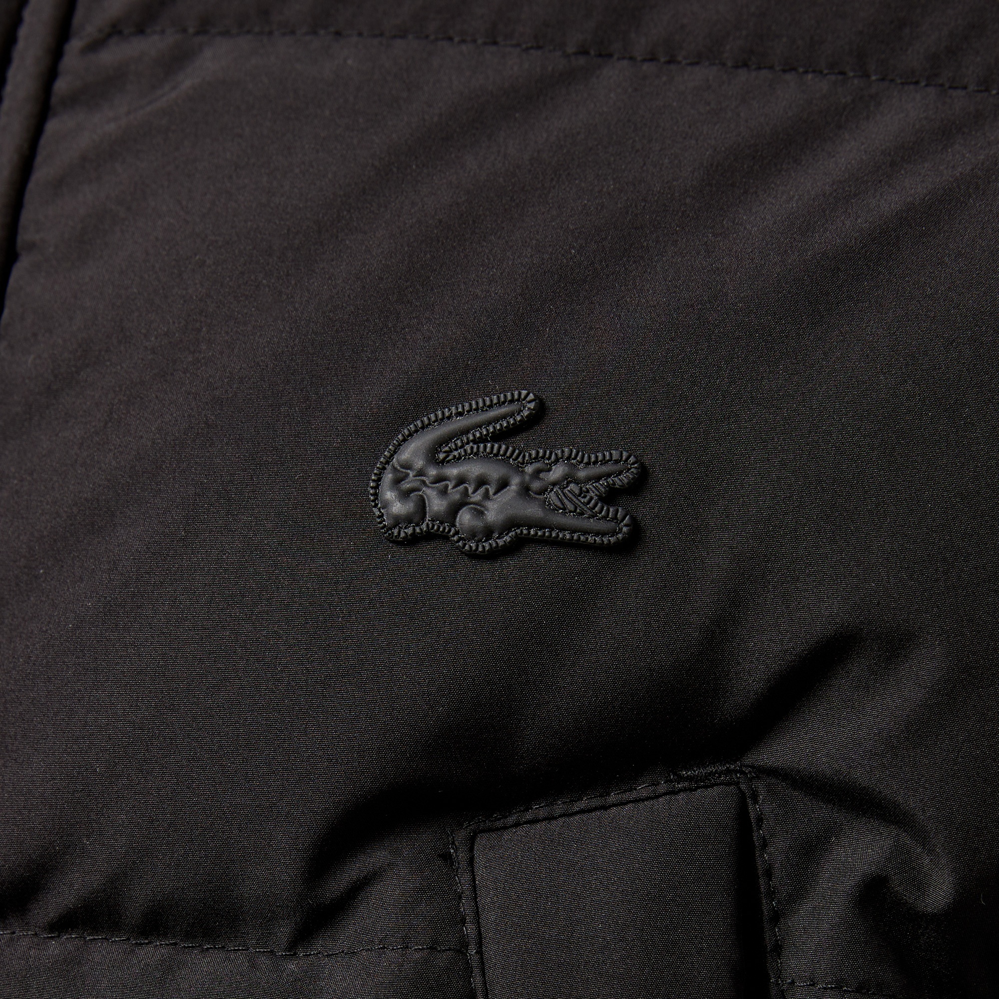 Lacoste Erkek Kapüşonlu Siyah Şişme Mont