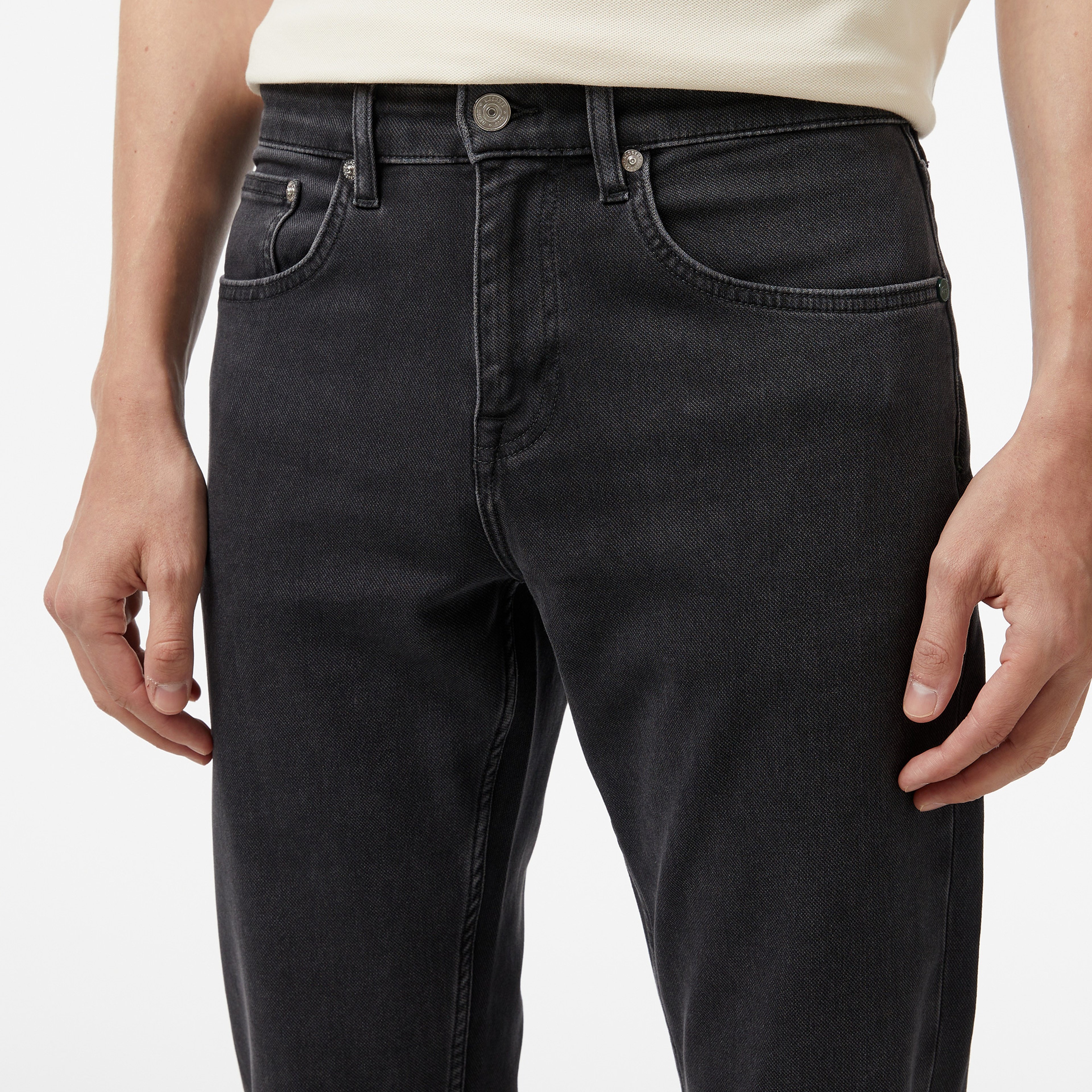 Erkek Slim Fit Gri Jean Pantolon