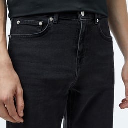 Erkek Regular Fit Siyah Jean Pantolon Siyah