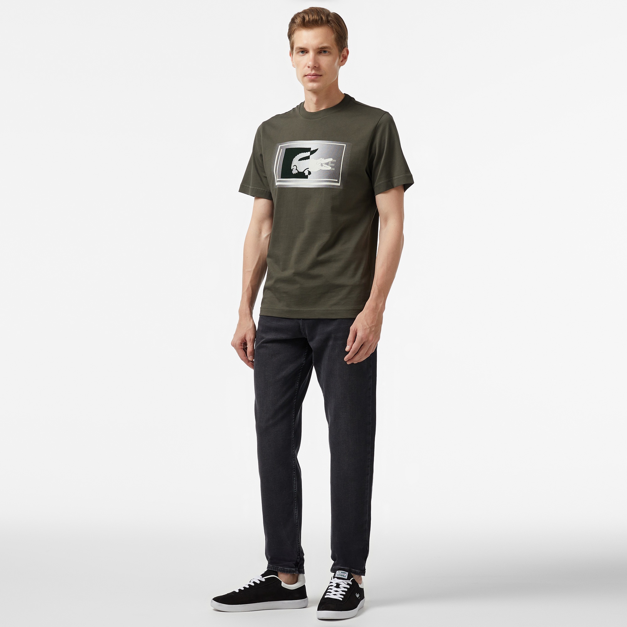 Lacoste Erkek Regular Fit Denim Gri Pantolon