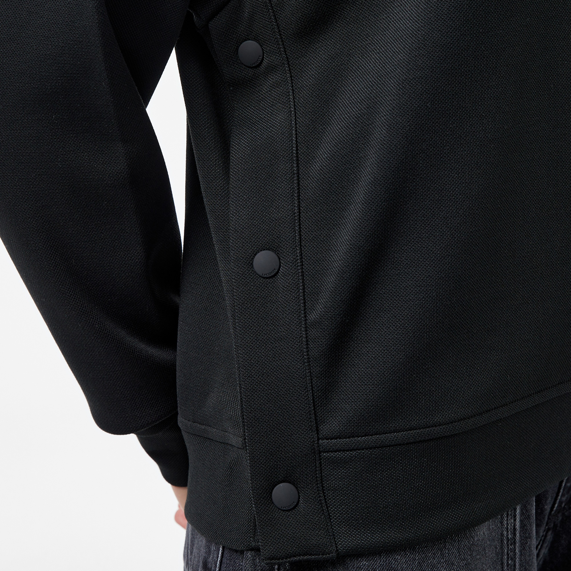 Lacoste Kadın Regular Fit Fermuarlı Dik Yaka Siyah Sweatshirt