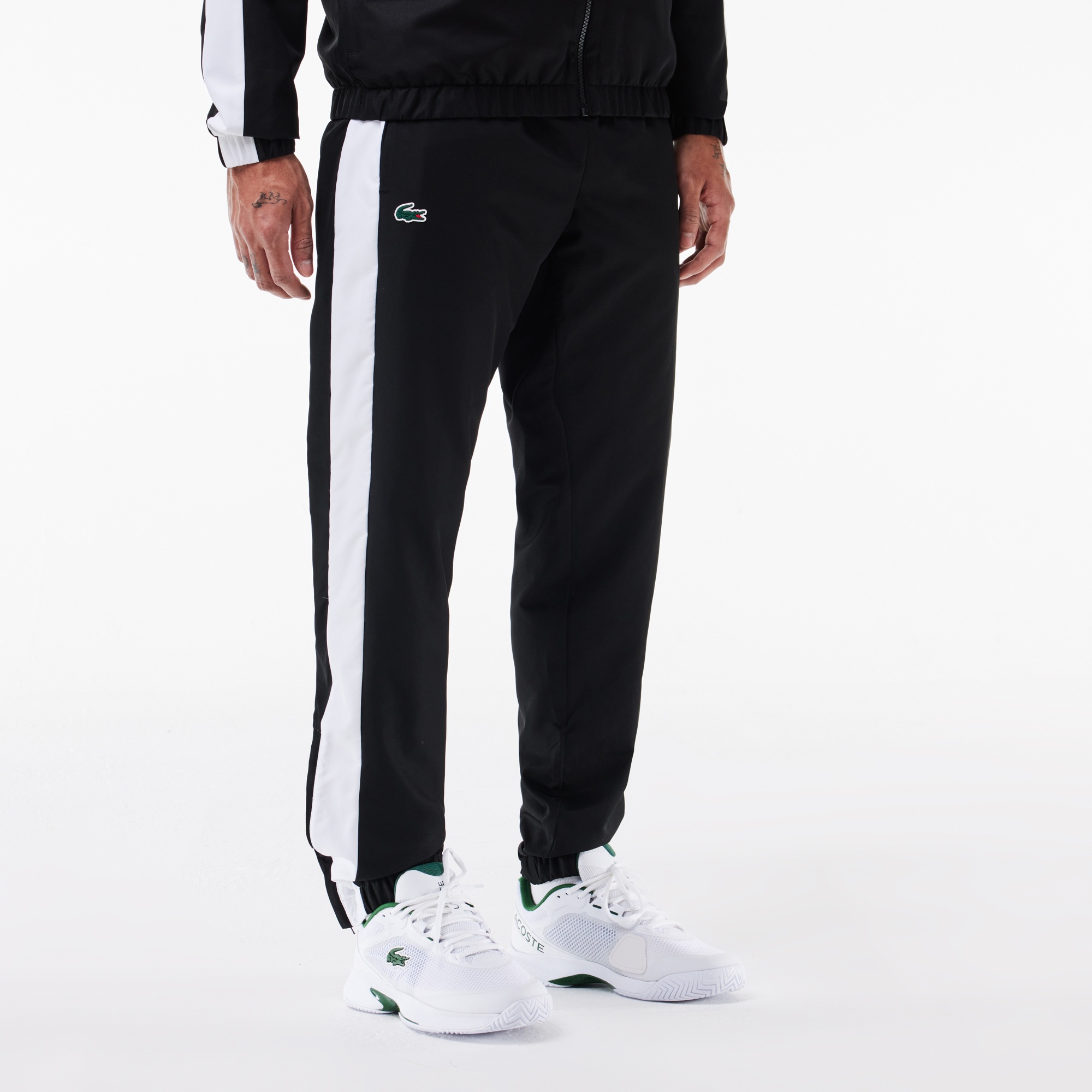 Lacoste Erkek Regular Fit Uzun Kollu Renk Bloklu Siyah Eşofman Takımı