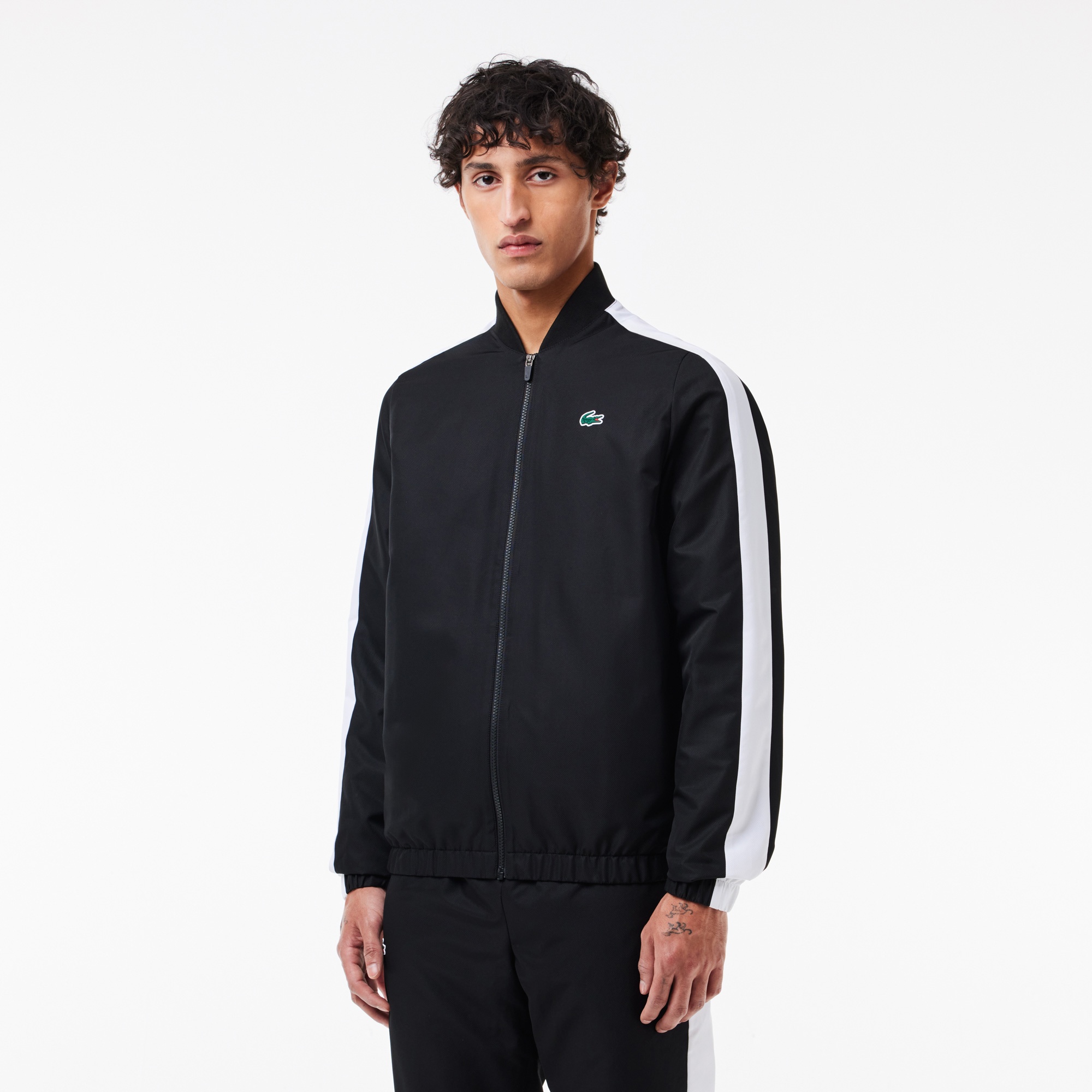 Lacoste Erkek Regular Fit Uzun Kollu Renk Bloklu Siyah Eşofman Takımı