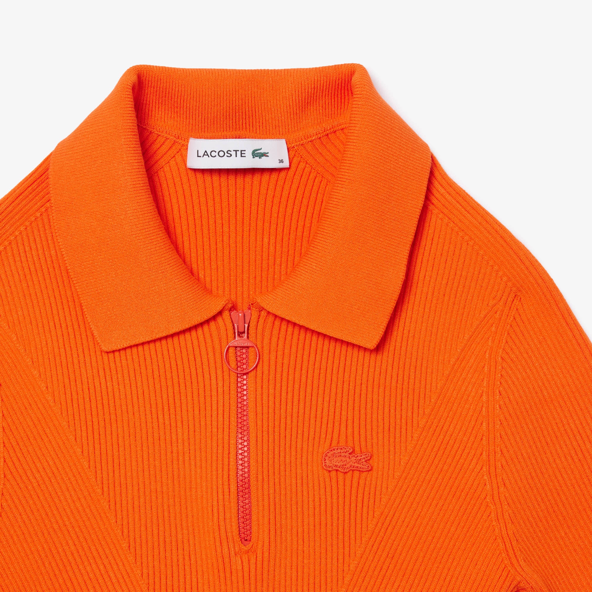 Lacoste Kadın Slim Fit Polo Yaka Turuncu Triko