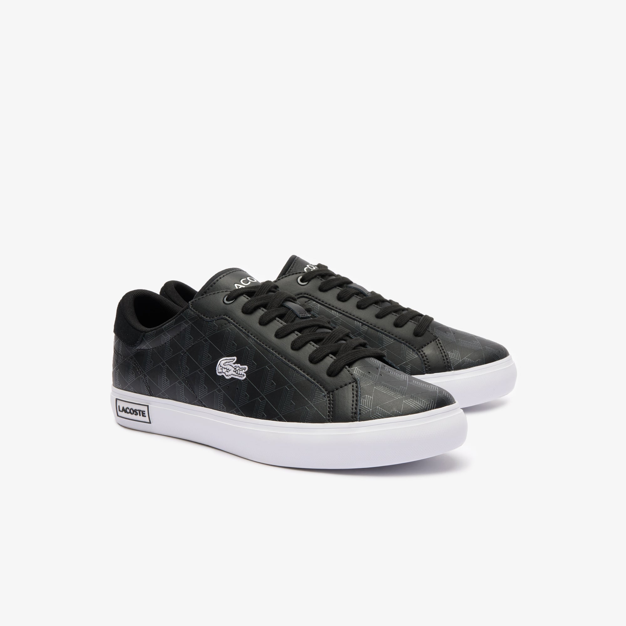 Lacoste Powercourt Erkek Monogram Siyah Sneaker