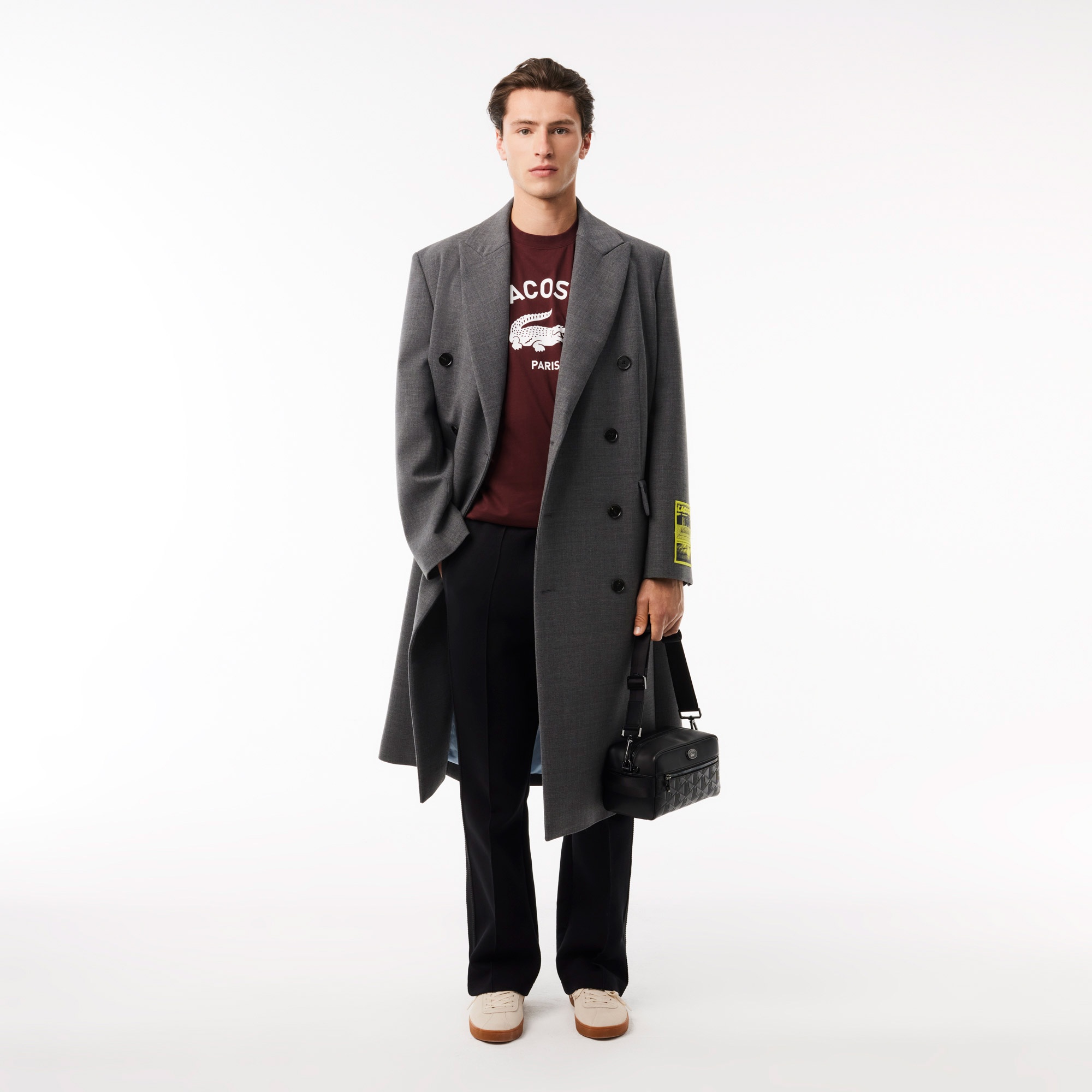 Lacoste Unisex Regular Fit Bisiklet Yaka Bordo T-Shirt