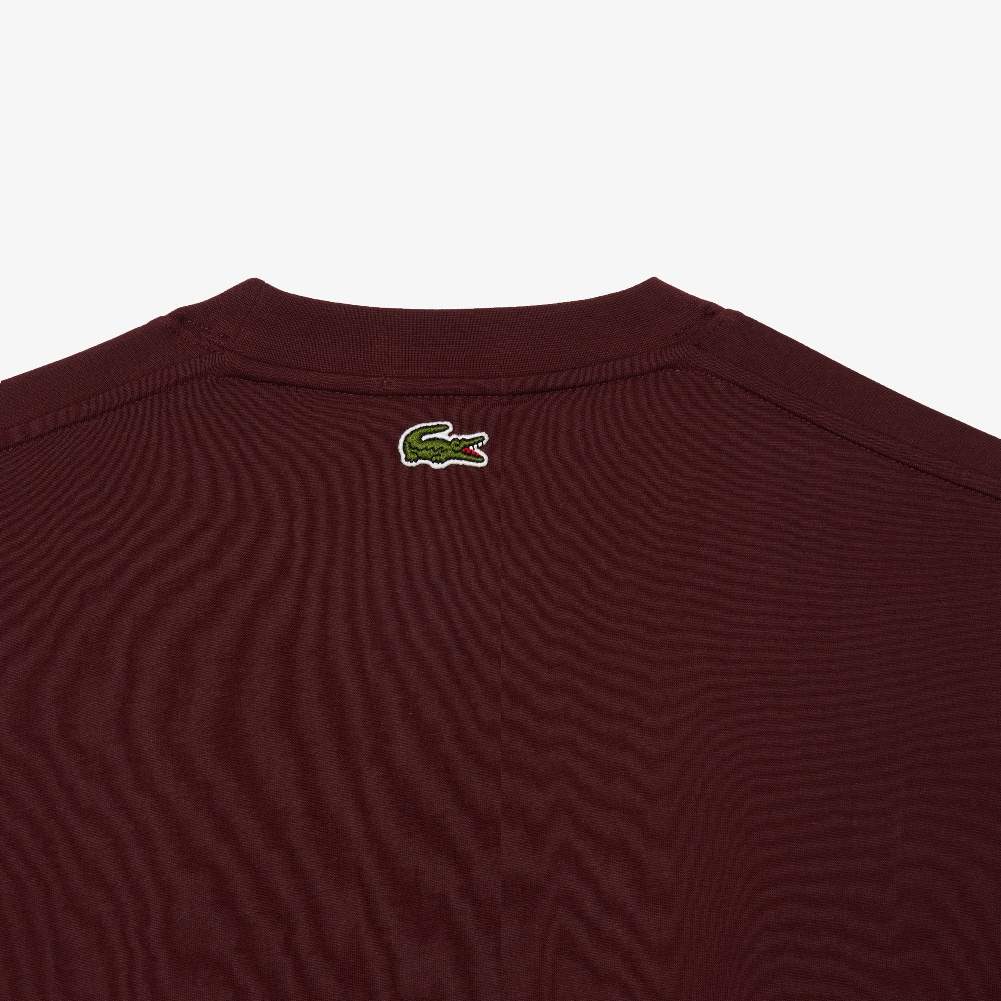 Lacoste Unisex Regular Fit Bisiklet Yaka Bordo T-Shirt