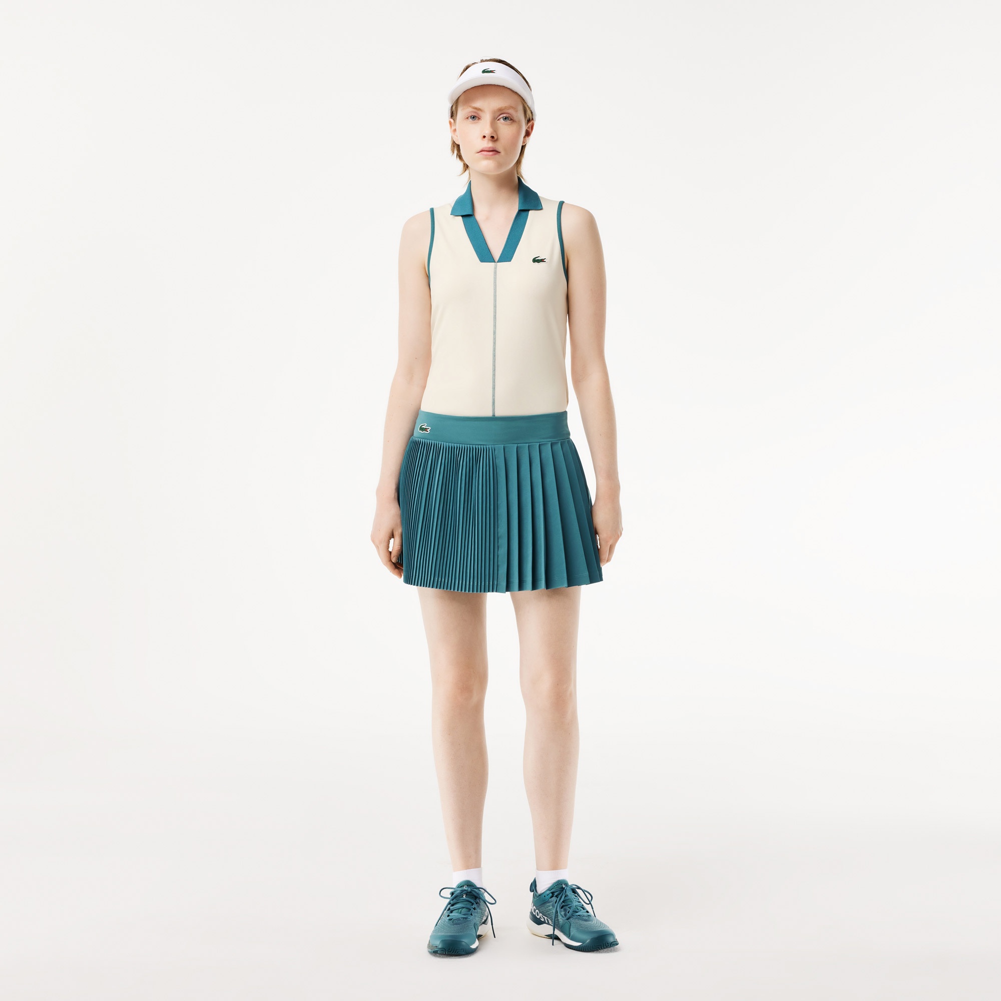 Lacoste Kadın Slim Fit Beyaz Polo