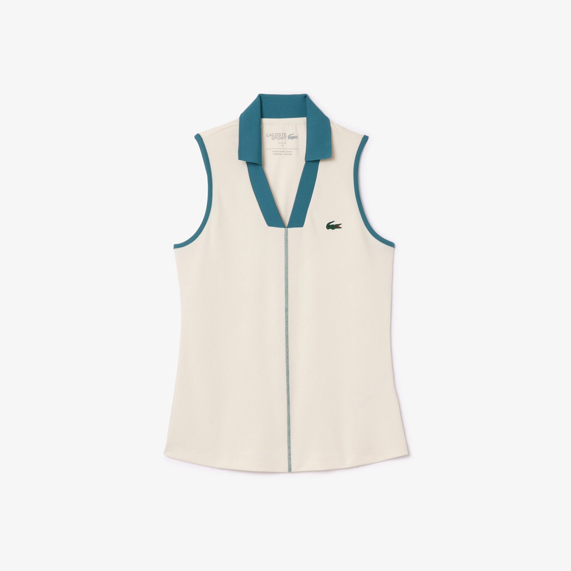 Lacoste Kadın Slim Fit Beyaz Polo