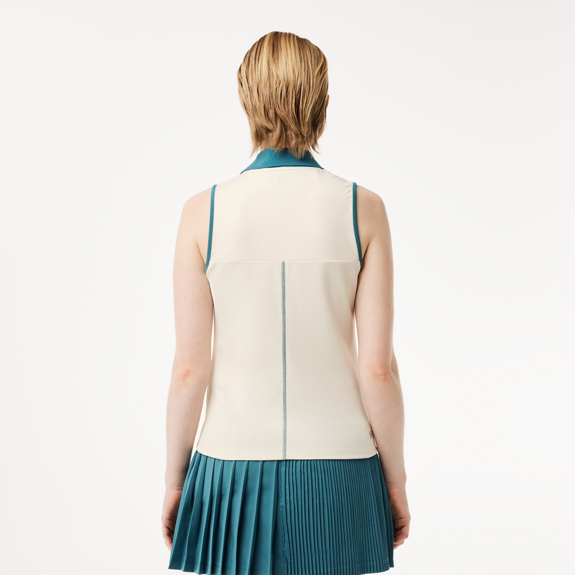 Lacoste Kadın Slim Fit Beyaz Polo