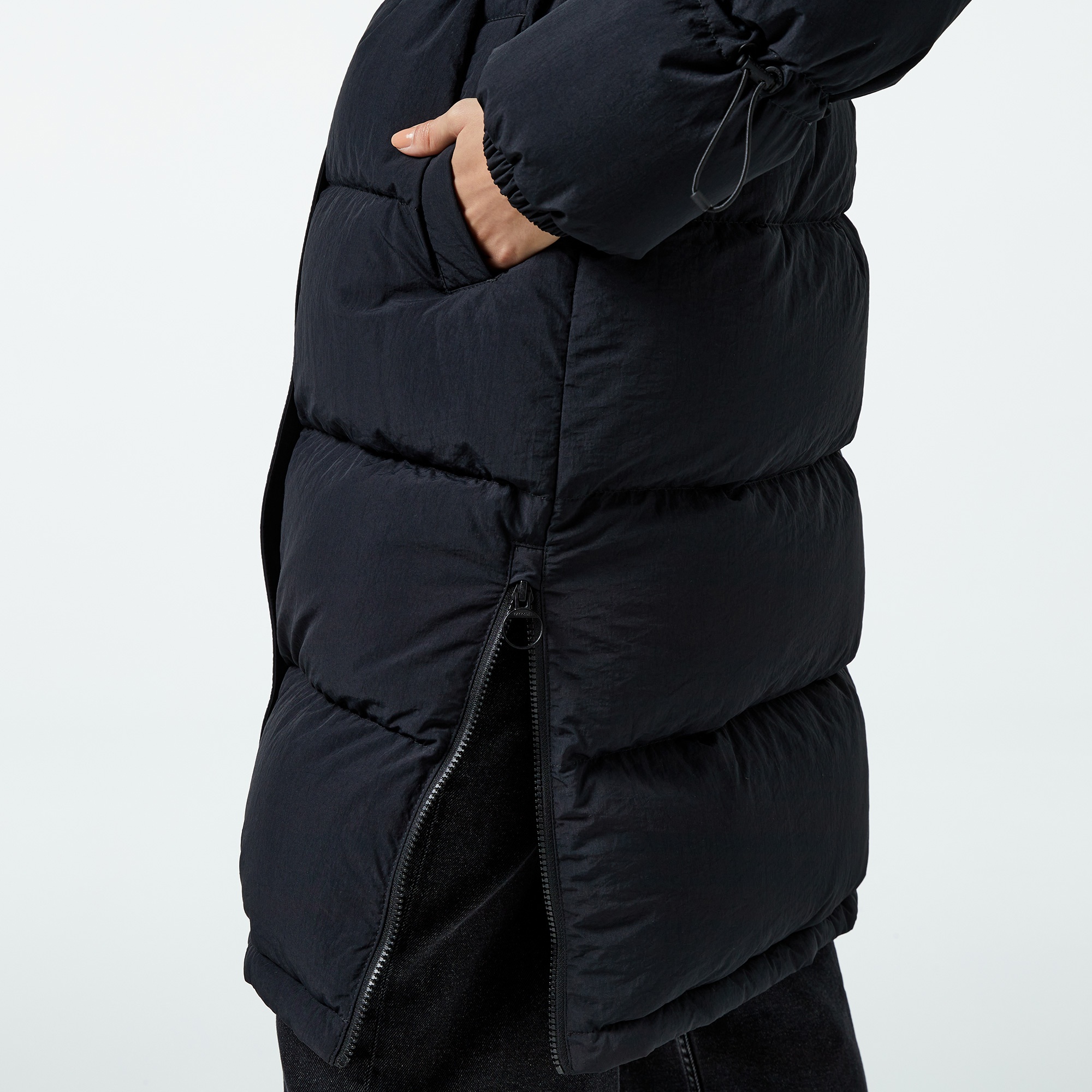 Lacoste Kadın Kapüşonlu Siyah Mont