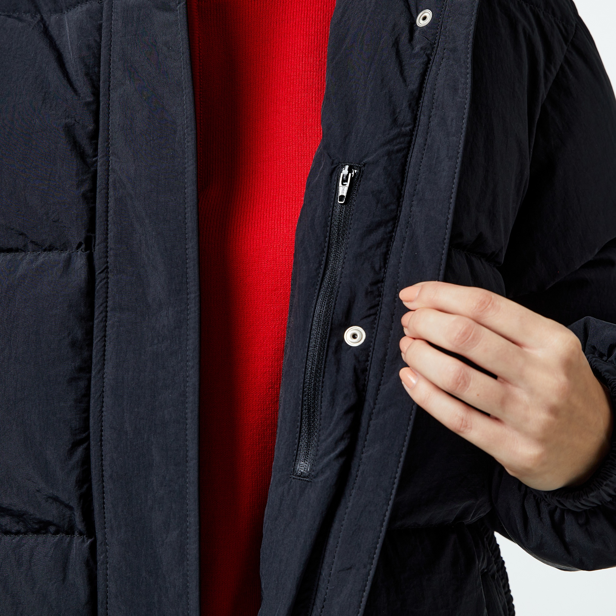 Lacoste Kadın Kapüşonlu Siyah Mont