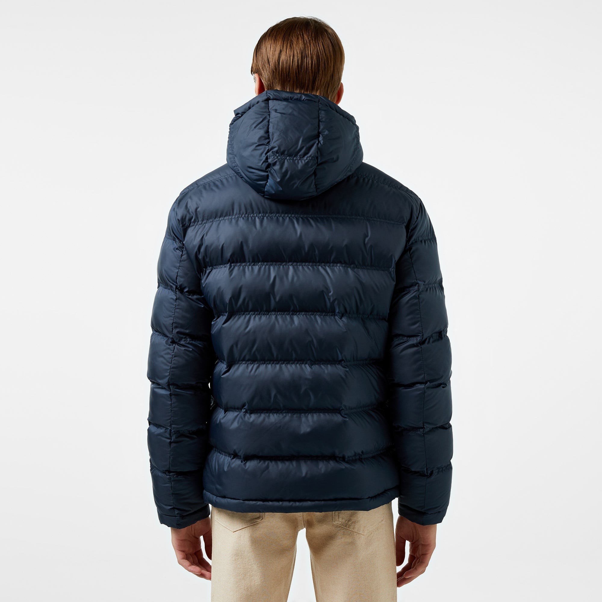 Lacoste Erkek Kapüşonlu Lacivert Şişme Mont