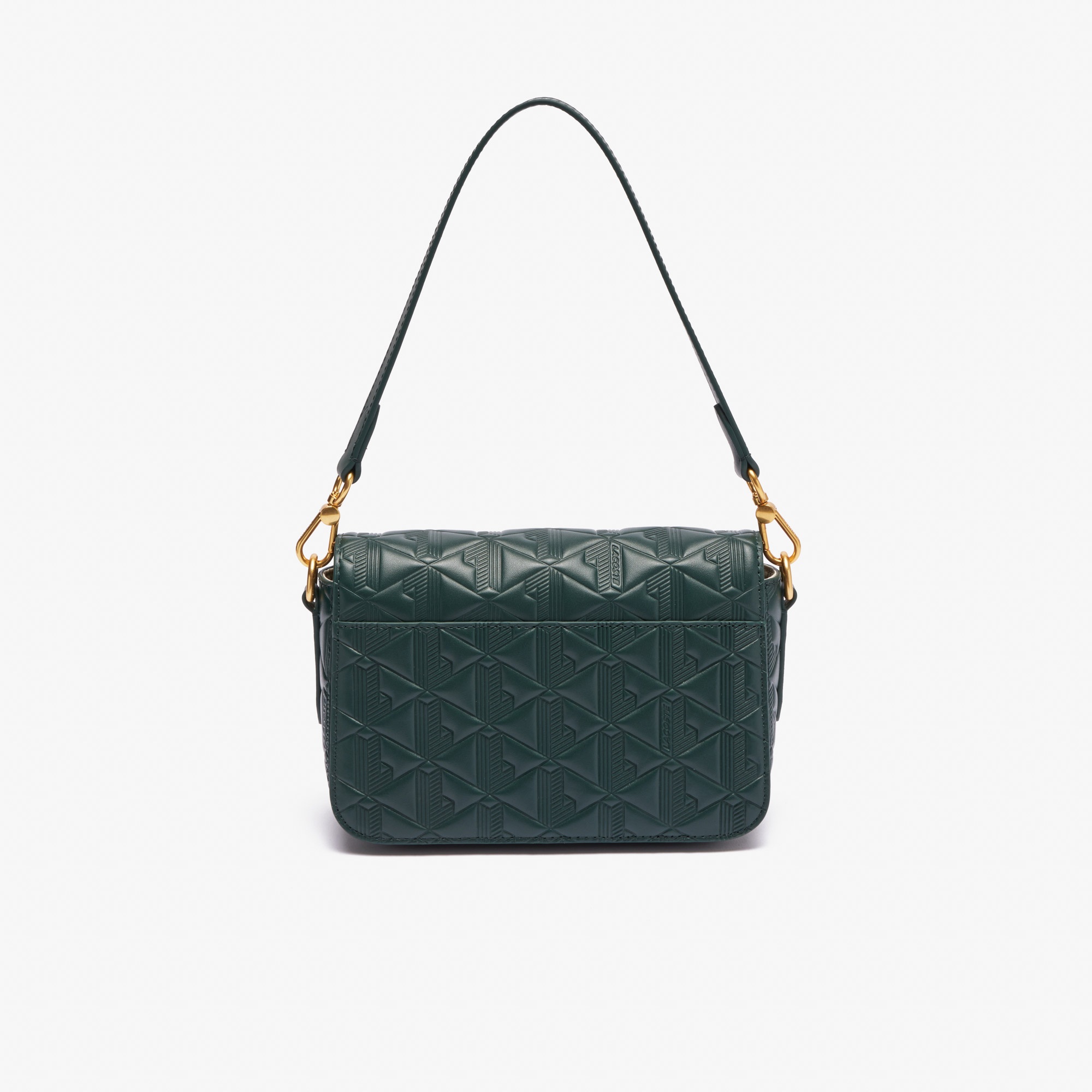 Lacoste Maheki Kadın Monogram Deri Koyu Yeşil Omuz Çantası