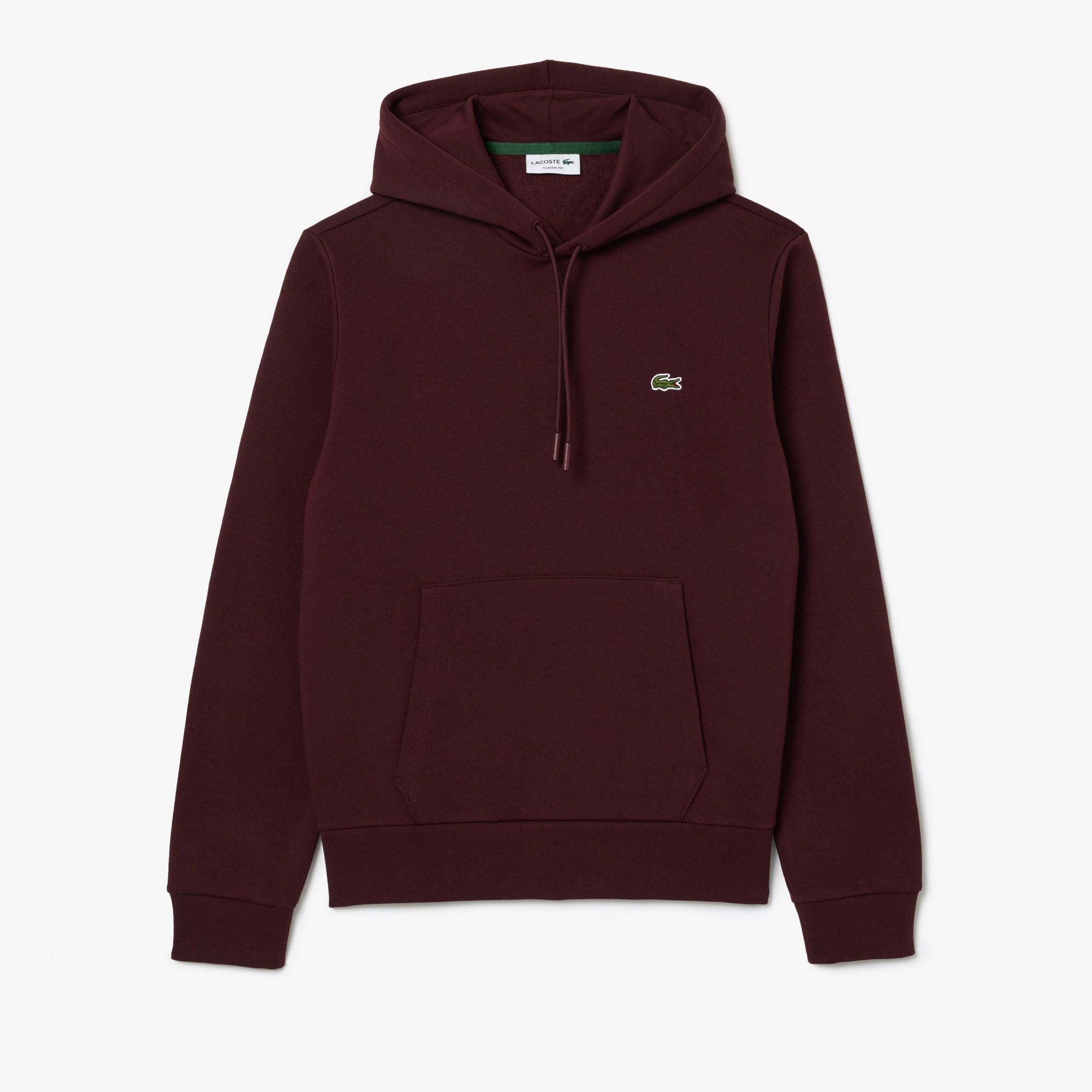 Erkek Classic Fit Kapüşonlu Bordo Sweatshirt