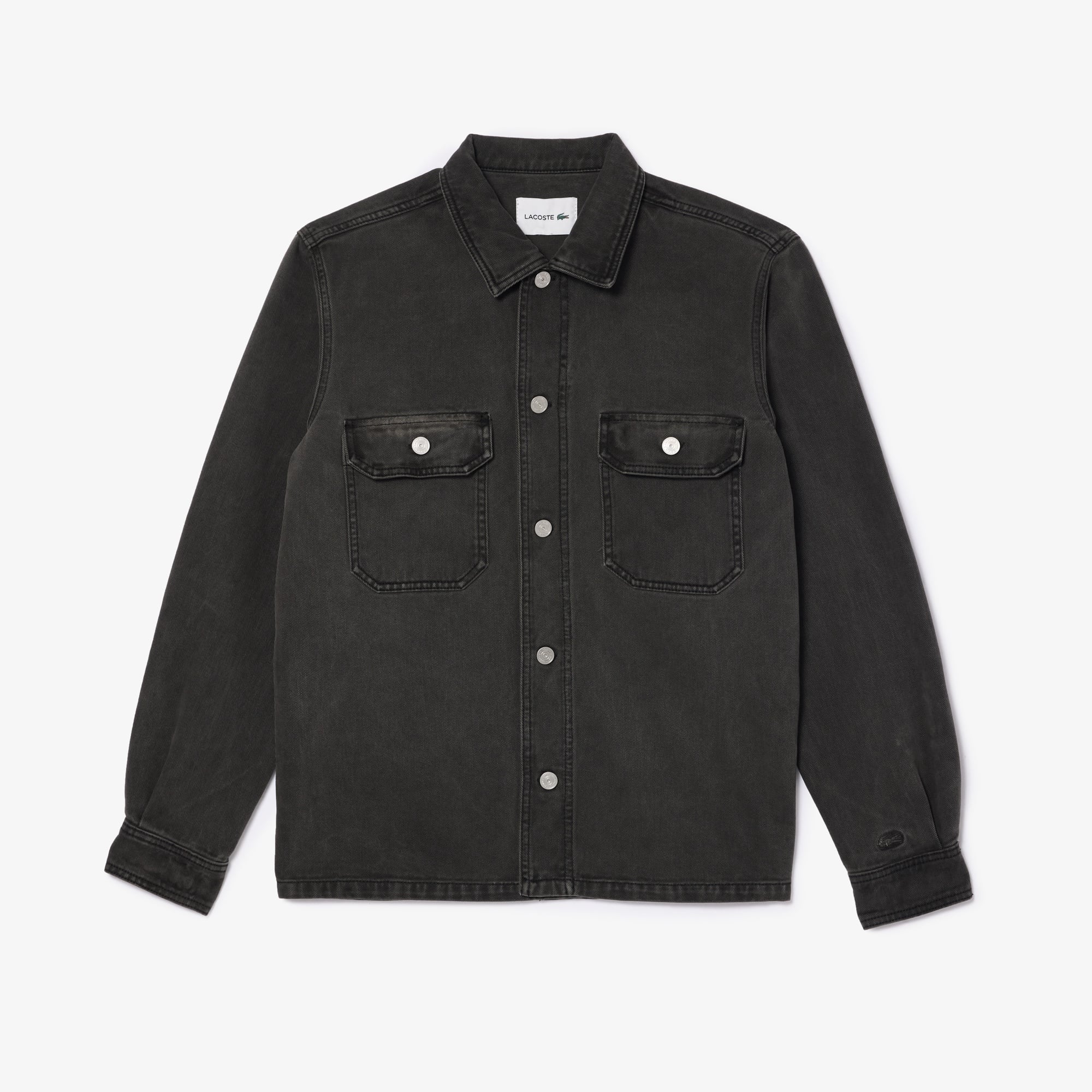 Erkek Oversize Fit Denim Gri Dış Gömlek