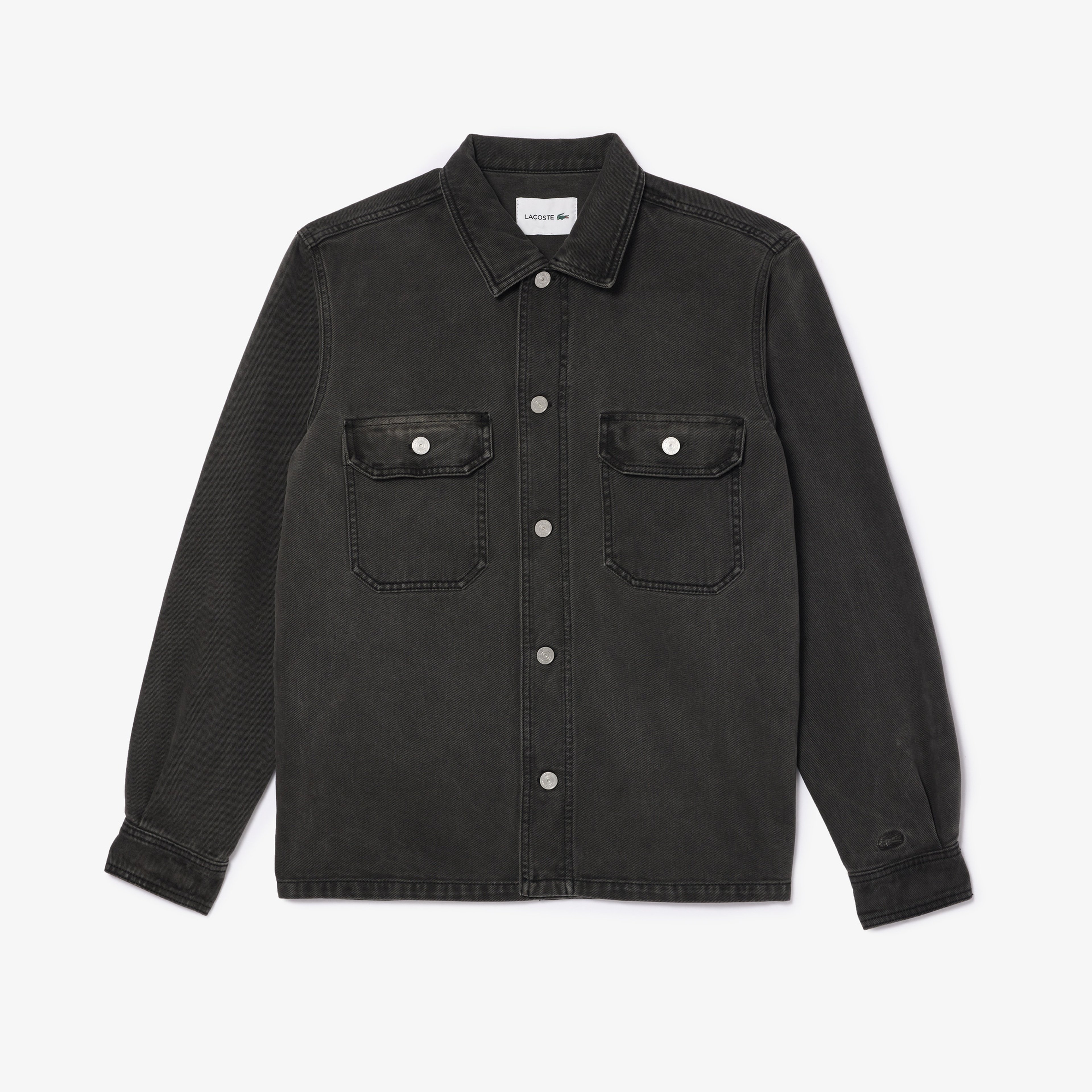 Erkek Oversize Fit Denim Gri Dış Gömlek