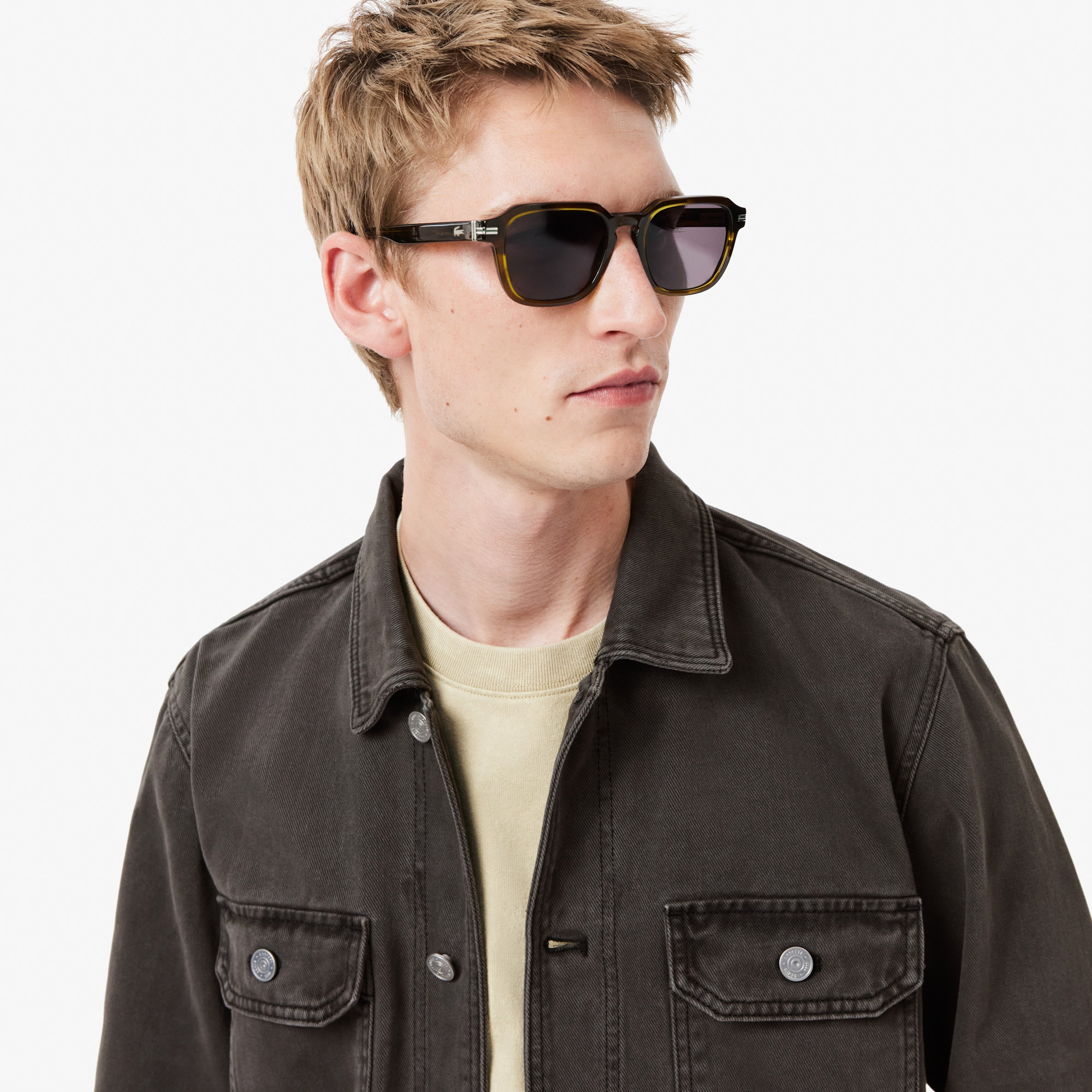 Erkek Oversize Fit Denim Gri Dış Gömlek