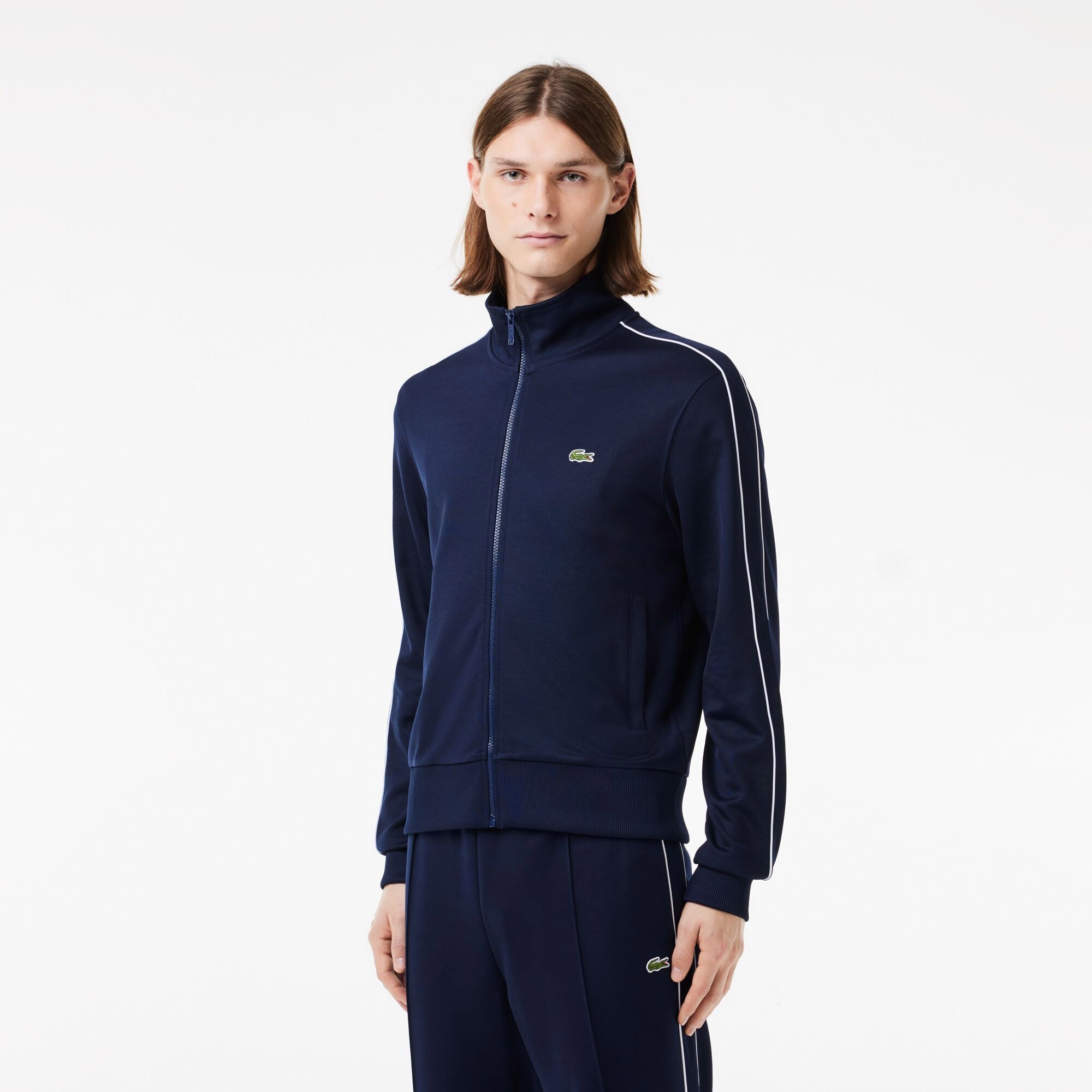 Lacoste Erkek Regular Fit Fermuarlı Lacivert Sweatshirt