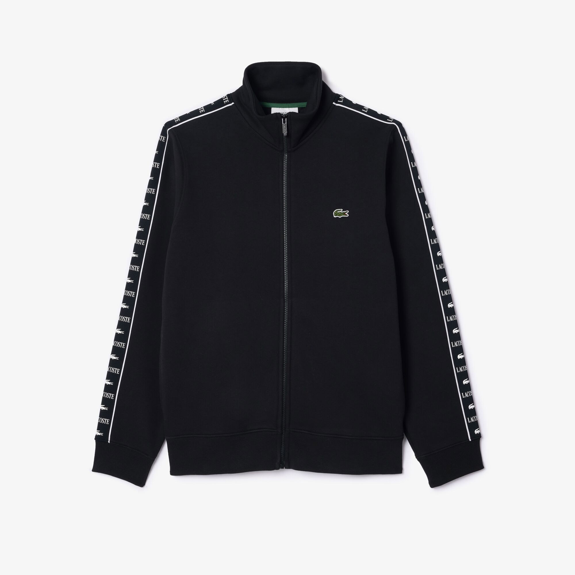 Lacoste Erkek Classic Fit Dik Yaka Baskılı Siyah Sweatshirt