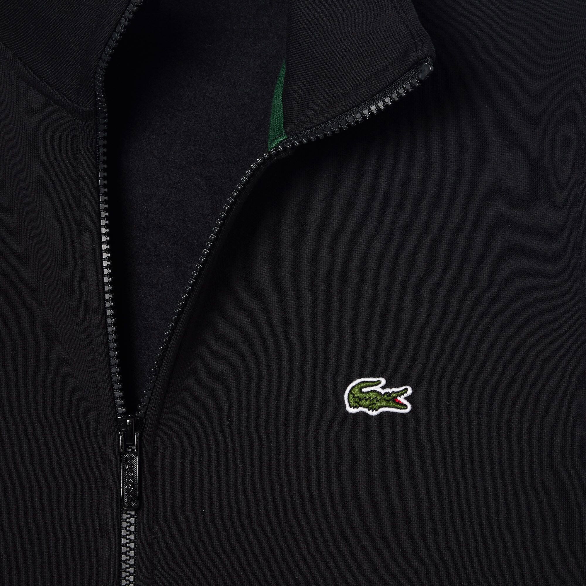 Lacoste Erkek Classic Fit Dik Yaka Baskılı Siyah Sweatshirt