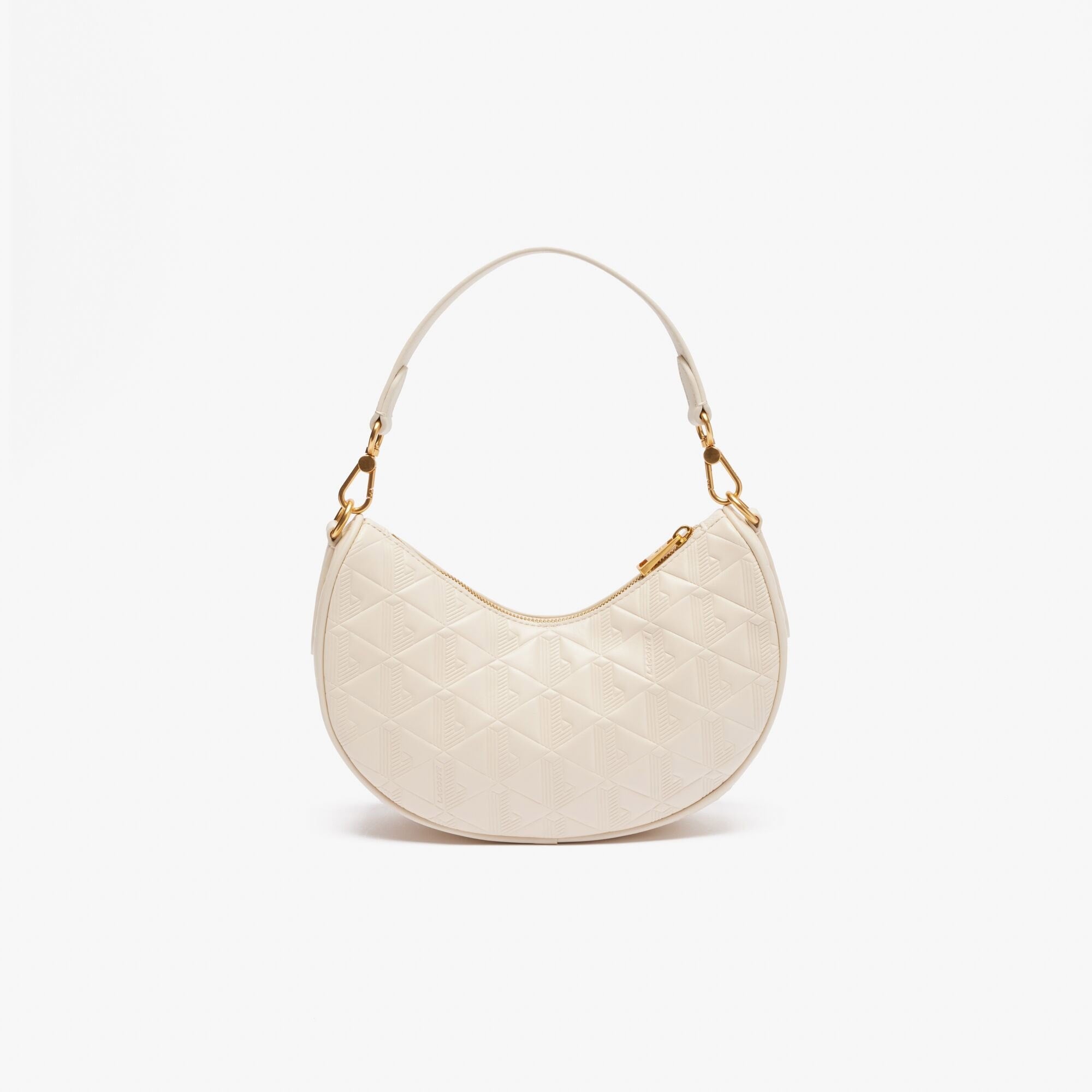 Lacoste Maheki Kadın Monogram Deri Beyaz Omuz Çantası