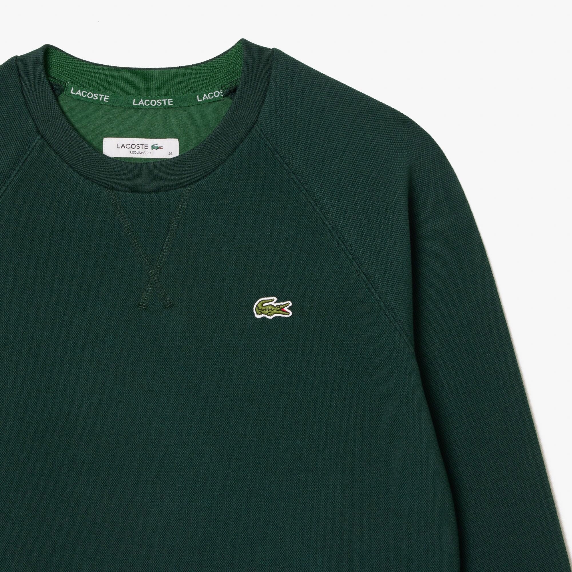 Lacoste Kadın Regular Fit Bisiklet Yaka Koyu Yeşil Sweatshirt