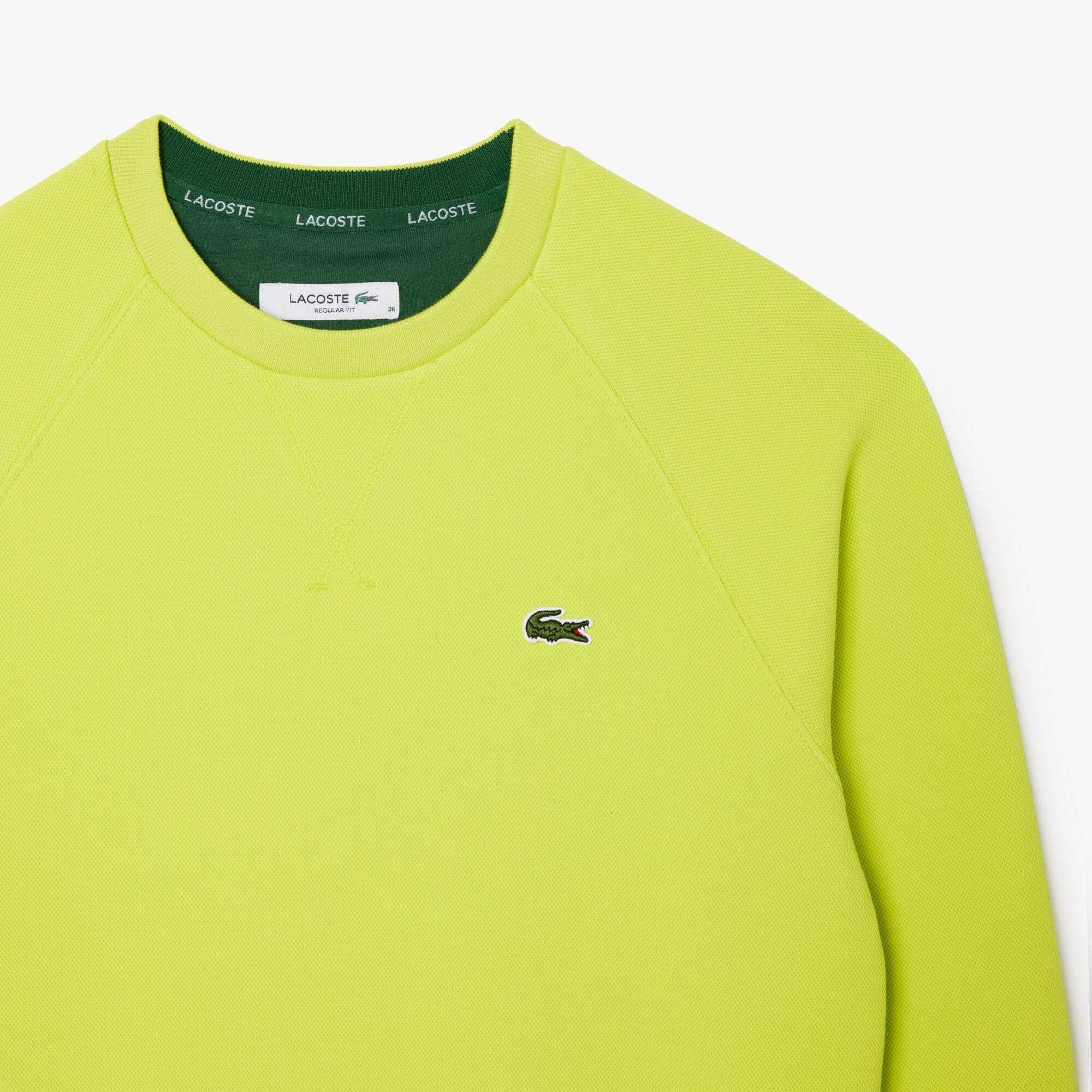 Lacoste Kadın Regular Fit Bisiklet Yaka Sarı Sweatshirt