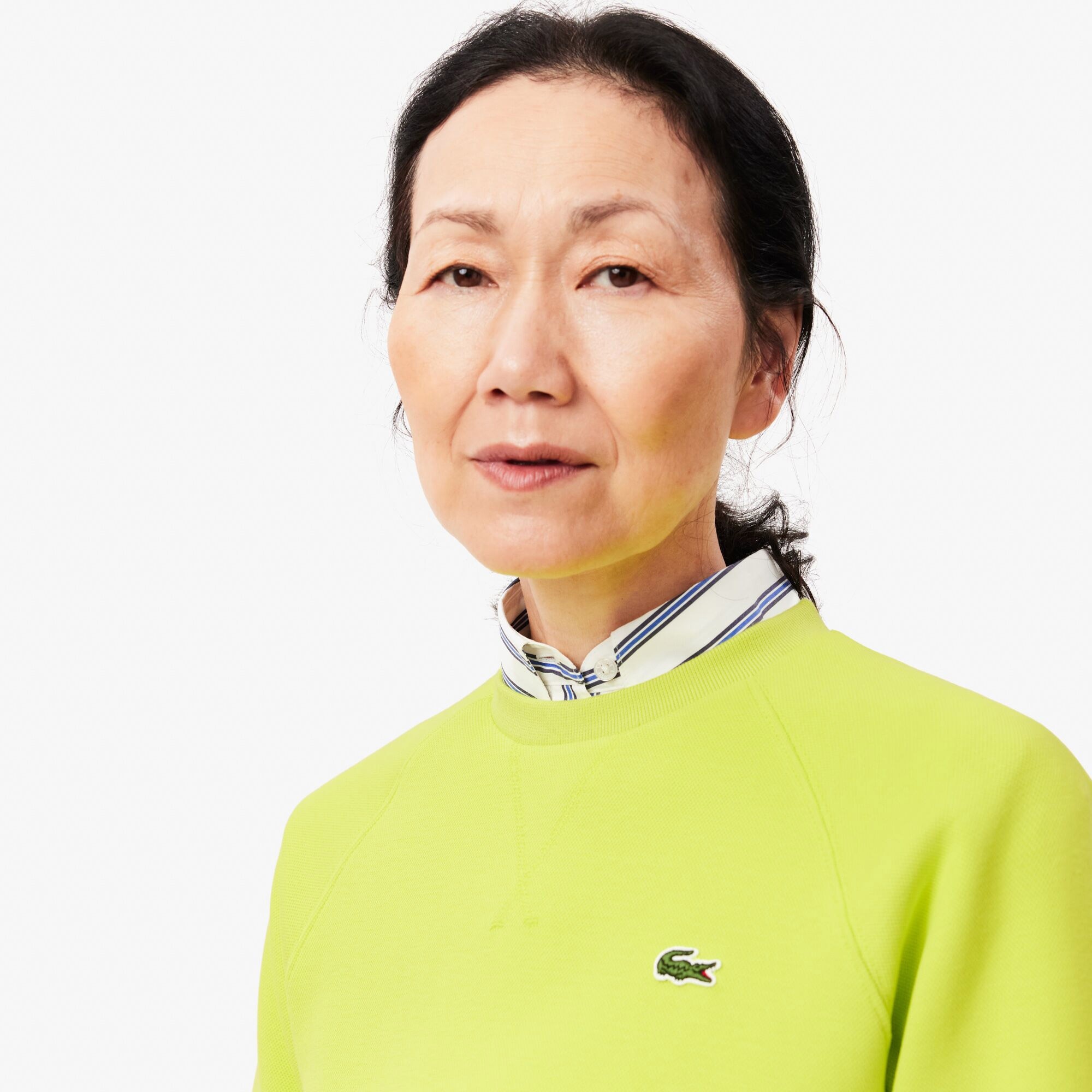 Lacoste Kadın Regular Fit Bisiklet Yaka Sarı Sweatshirt