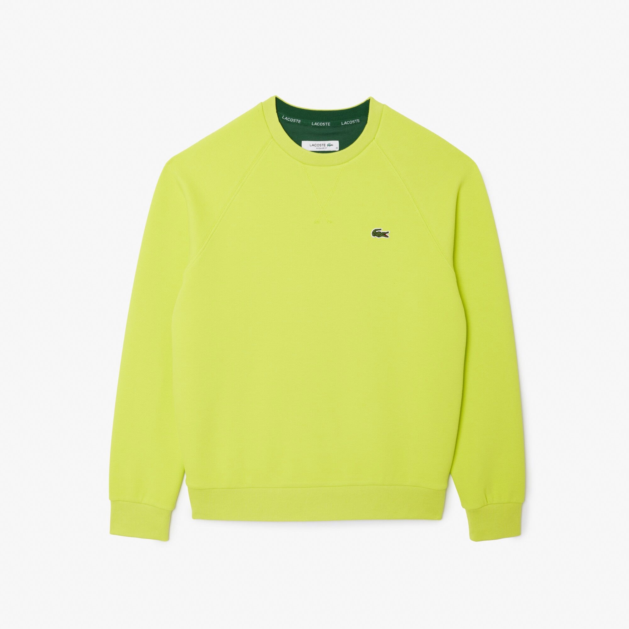 Lacoste Kadın Regular Fit Bisiklet Yaka Sarı Sweatshirt